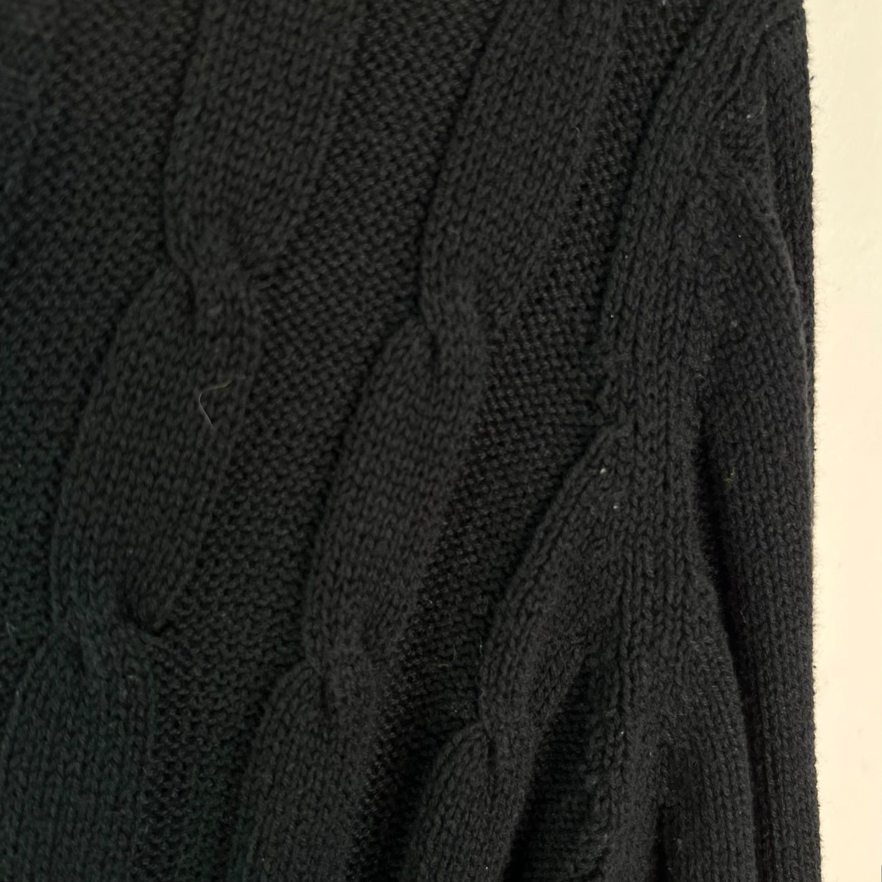 Faded Glory VINTAGE Faded Glory Womens Boat Neck Cable Knit Sweater Black L Sweatshirt Size L / US 10 / IT 46 - 2 Thumbnail