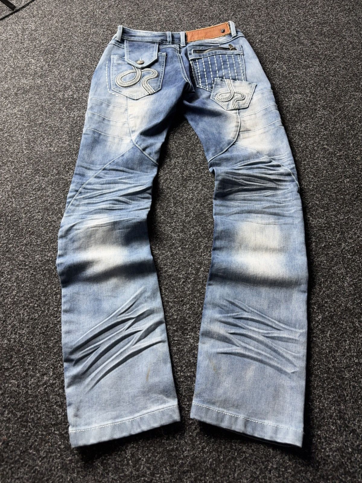 Japanese Brand Y2K JRW-4906 Japanese Style 90s Distressed Moto m Jeans Size 25" / US 0 / IT 36 - 13 Thumbnail