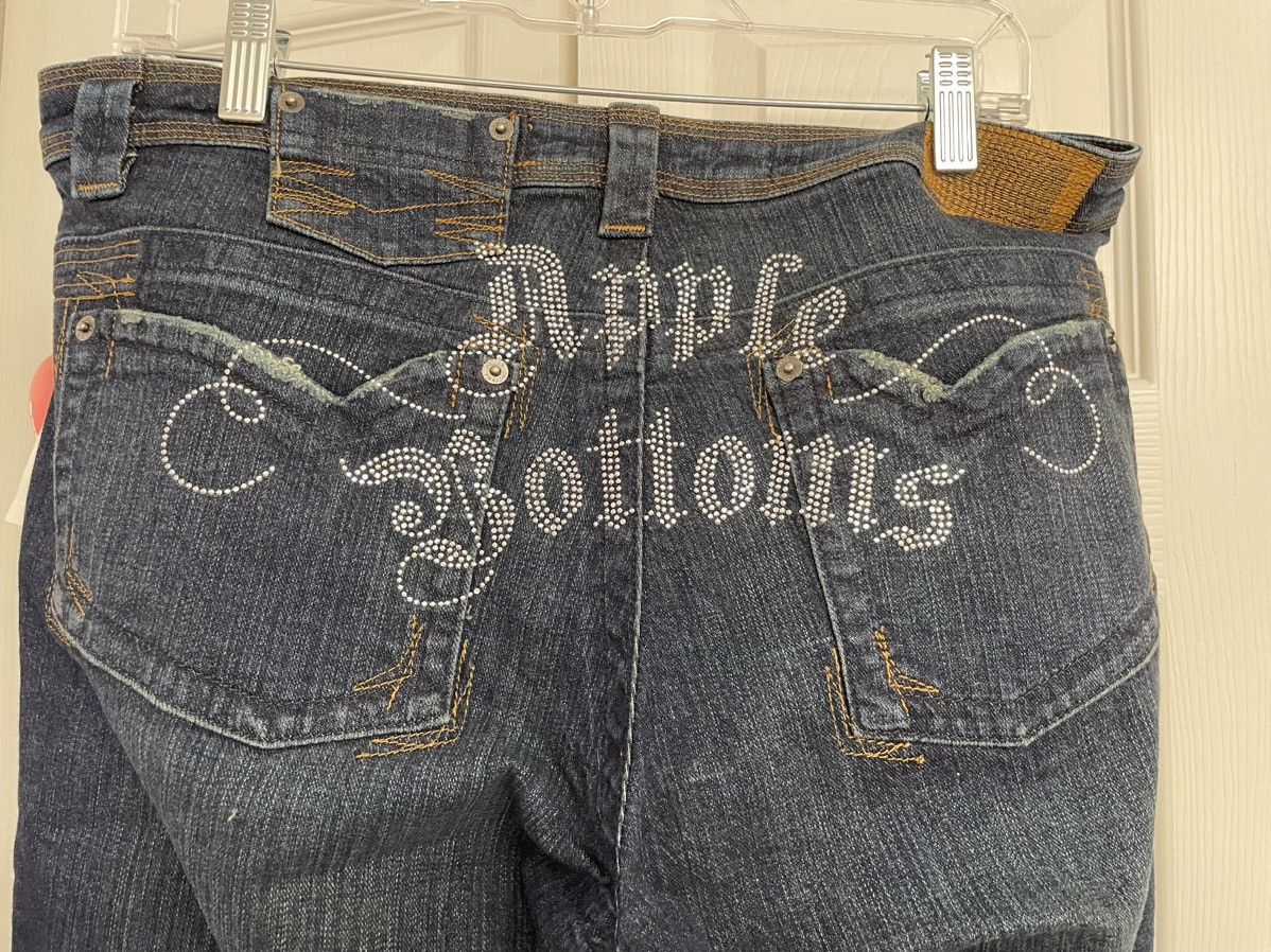 Vintage Vintage Apple Bottoms Embroidered Embellished FlareLeg Jeans Size 34" / US 12 / IT 48 - 5 Thumbnail