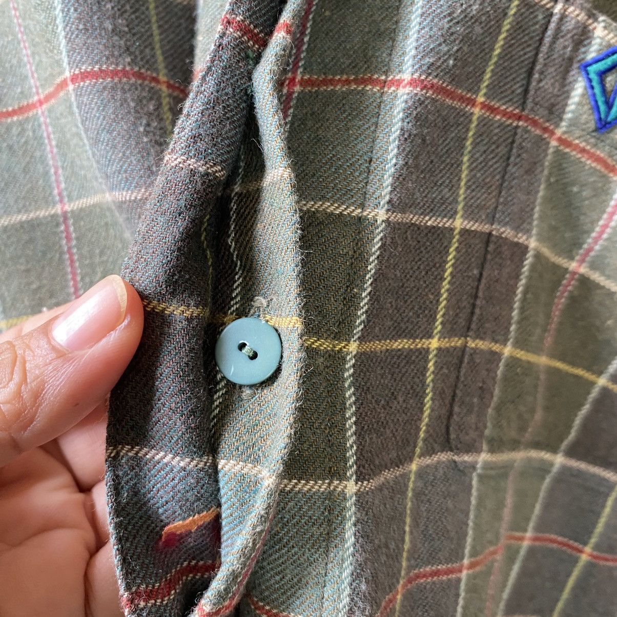 Dior Christian Dior Vintage Green Checkered Long Sleeve Shirt Size M / US 6-8 / IT 42-44 - 4 Thumbnail
