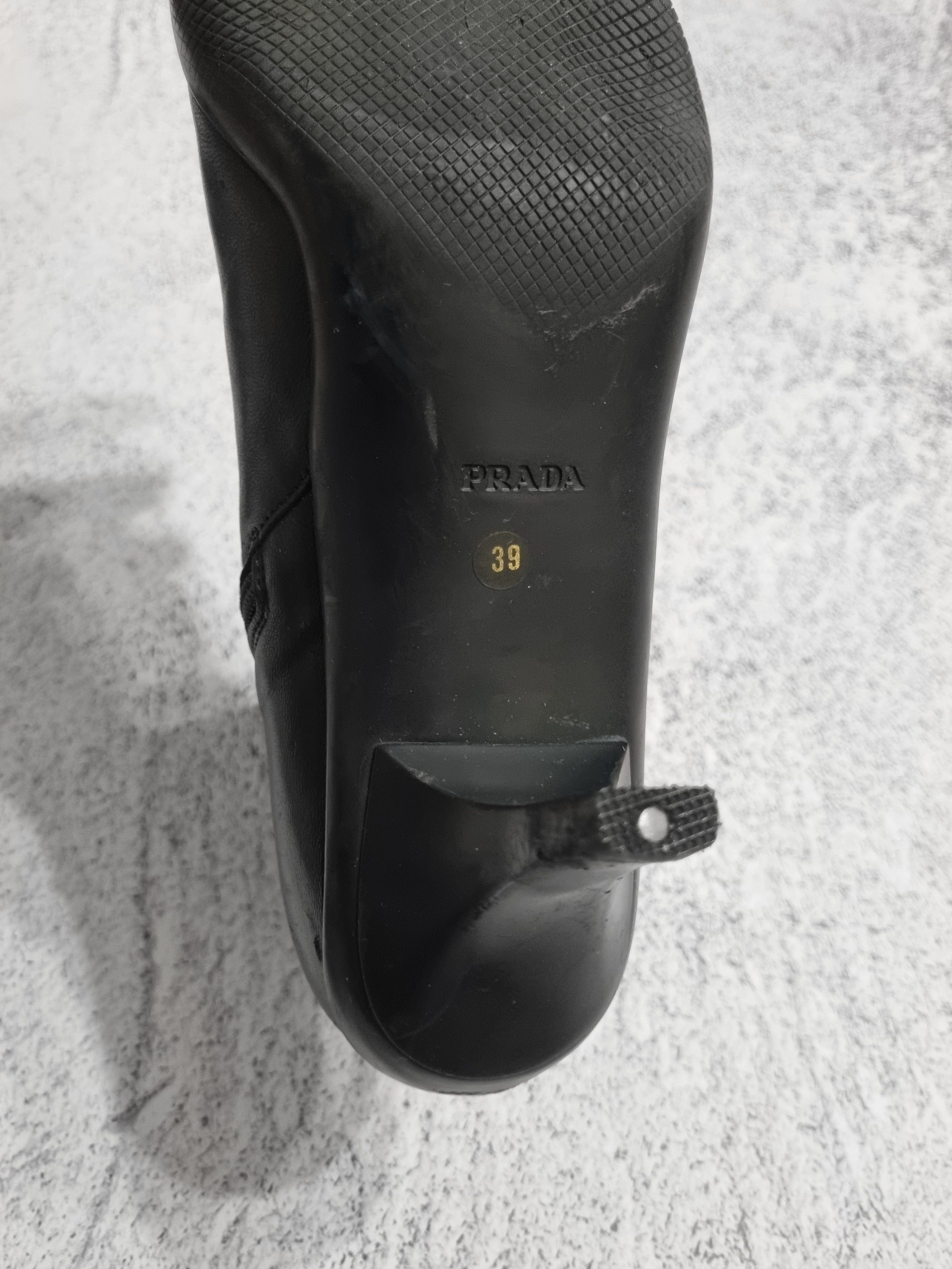 Prada Vintage Prada Leather Black Ankle Boots Size US 9 / IT 39 - 13 Thumbnail