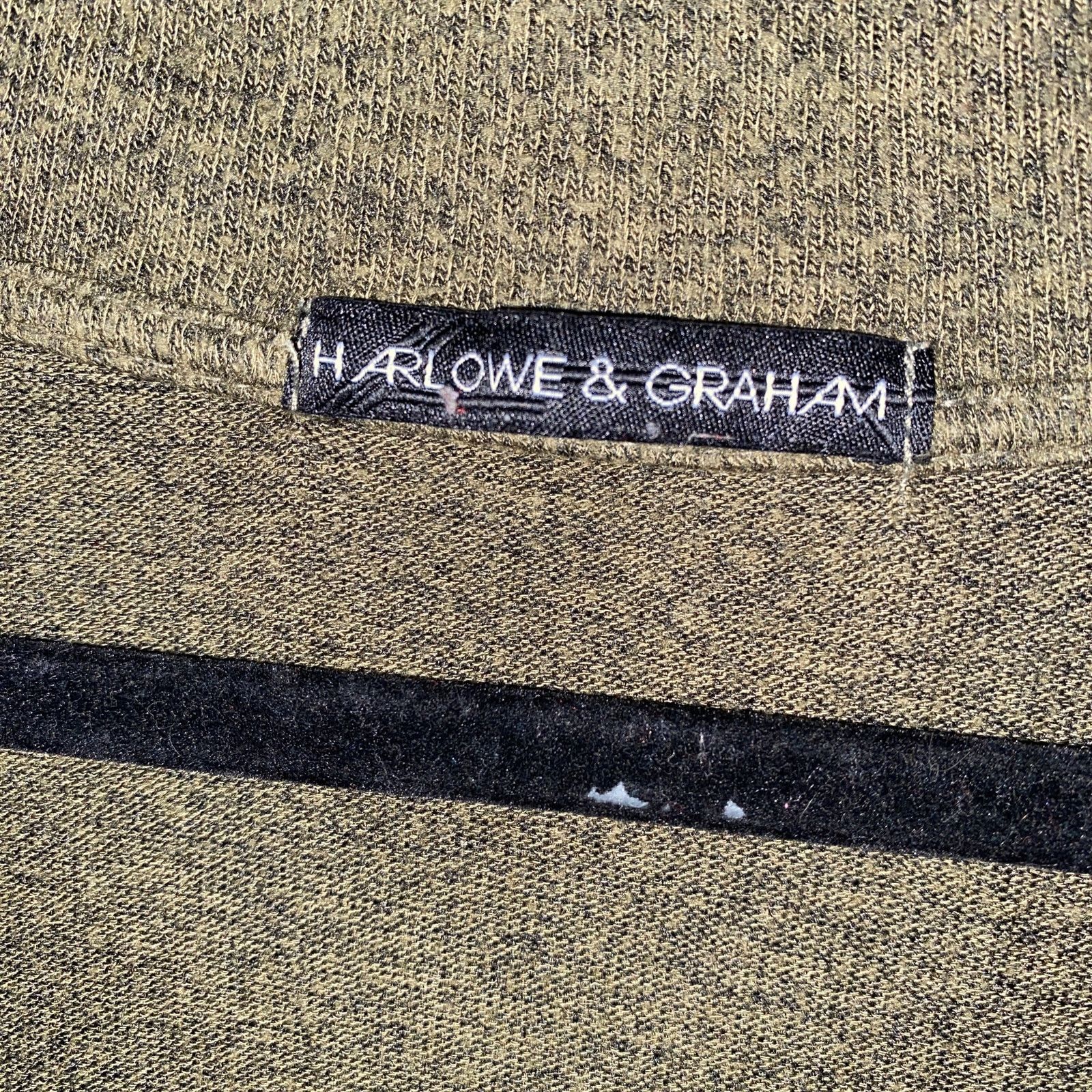 Other Harlowe & Graham Olive Green V-Neck Knit Sweater PM Size M / US 6-8 / IT 42-44 - 4 Thumbnail