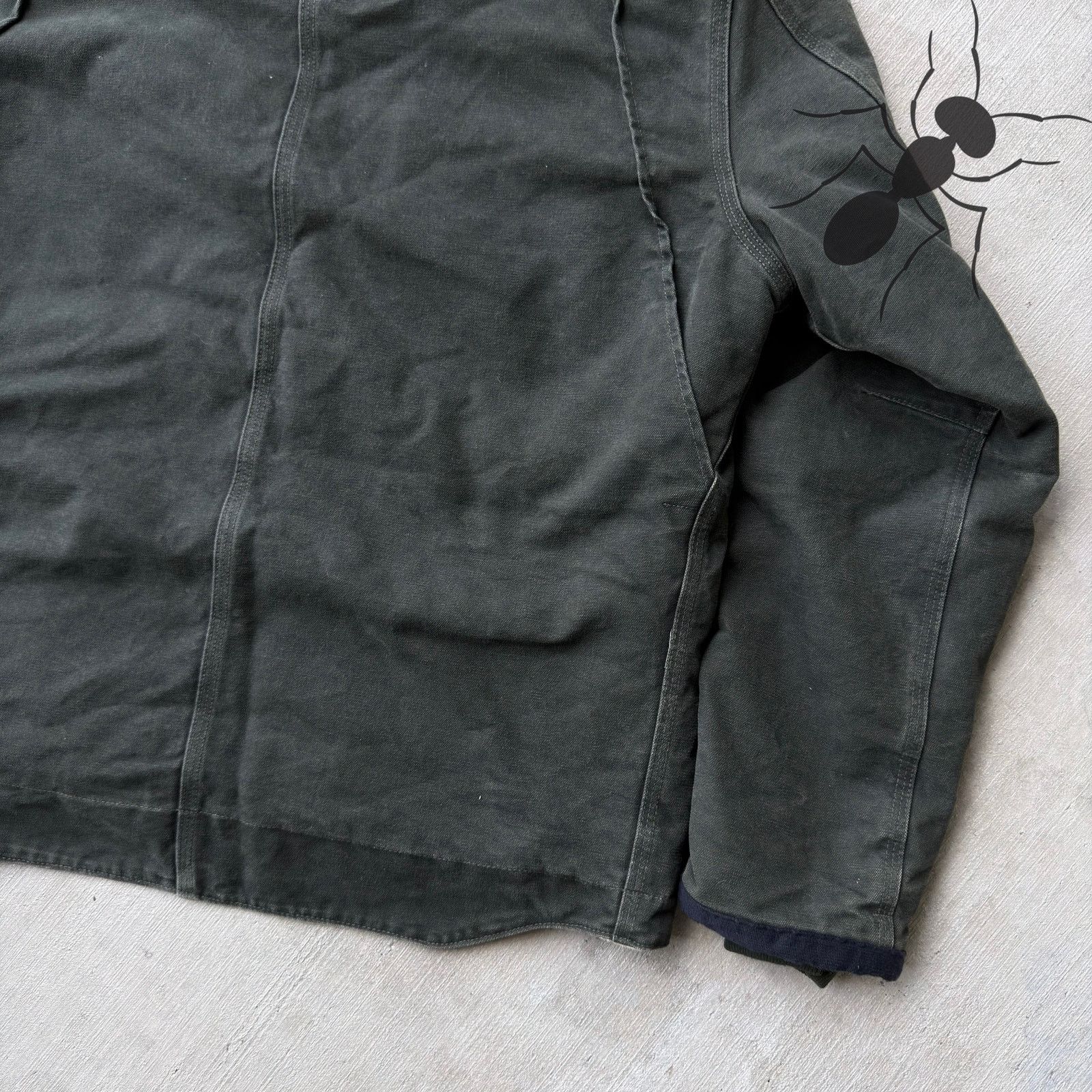 Carhartt × Vintage Carhartt J284 MOS green button up hooded work wear jacket Size US L / EU 52-54 / 3 - 8 Thumbnail