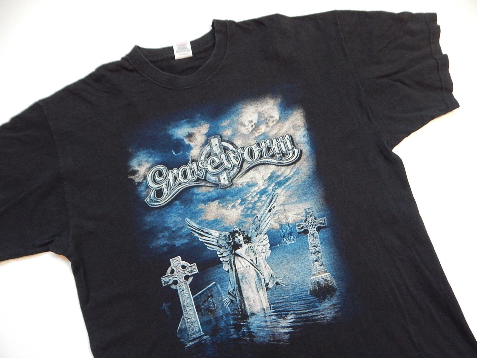 Band Tees × Vintage vintage 00s graveworm utopia black metal rock band tee Size US XL / EU 56 / 4 - 3 Thumbnail