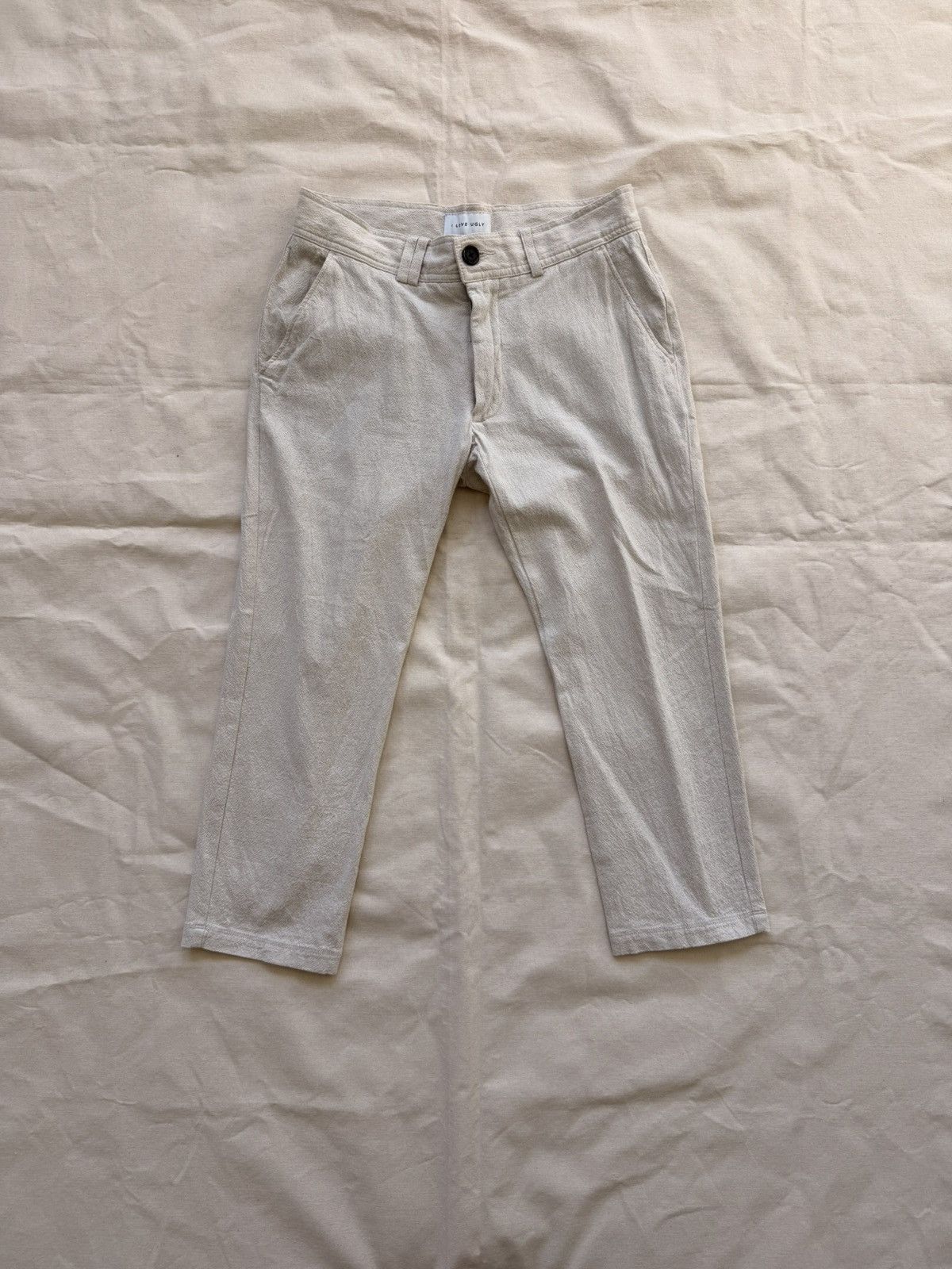 I Love Ugly I Love Ugly Cropped Linen Kobe Pants Size US 30 / EU 46 - 1 Thumbnail