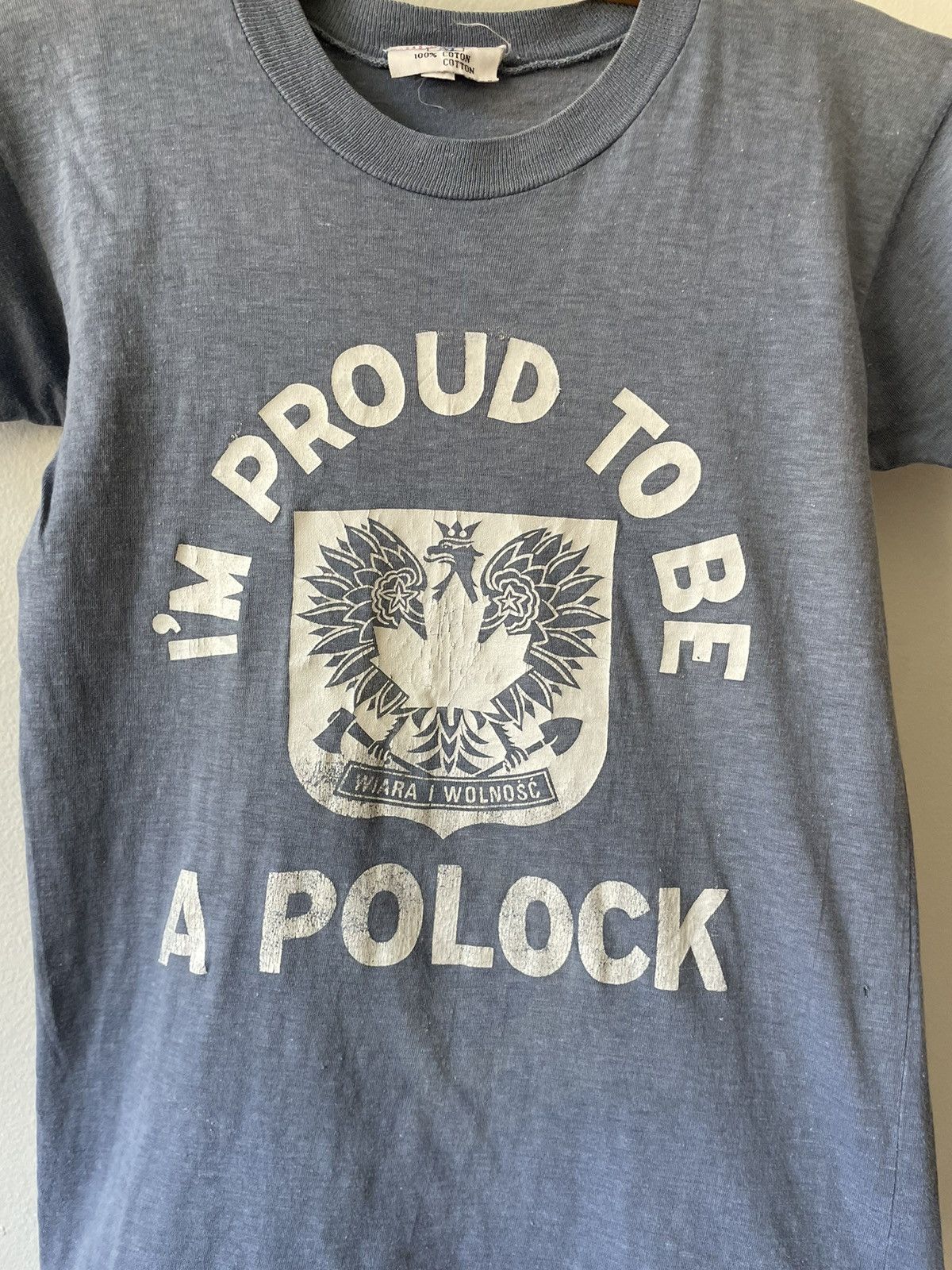 Vintage Vintage 70s Proud to be a Polock Polish tee Size US XXS / EU 40 - 2 Thumbnail
