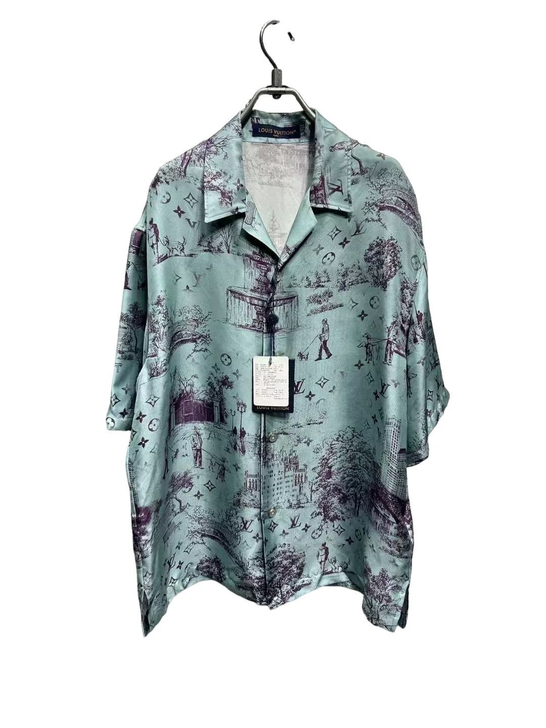 Louis Vuitton Louis Vuitton Monogram Silk Short Sleeve Shirt Size M Size US M / EU 48-50 / 2 - 1 Thumbnail