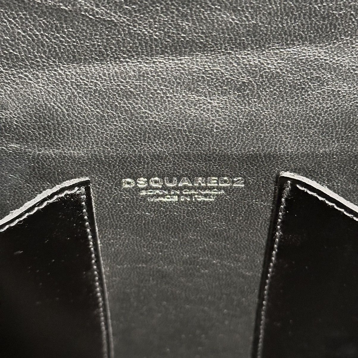 Dsquared2 RARE DSQUARED2 BLACK SMOOTH LEATHER DOCTOR/SATCHEL BAG Size ONE SIZE - 9 Thumbnail