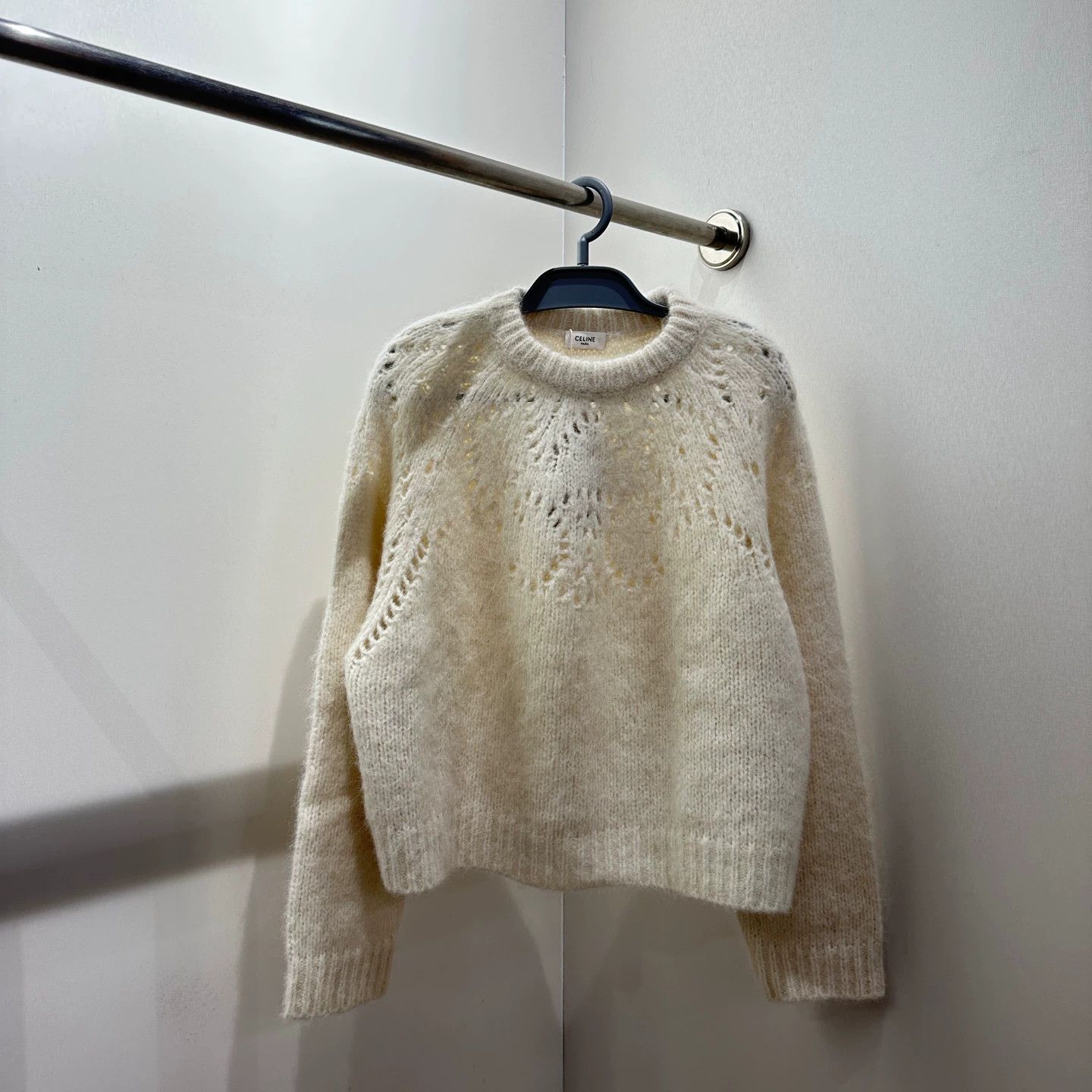 Celine Celine feb361 openwork Triomphe alpaca long-sleeve M Size M / US 6-8 / IT 42-44 - 1 Thumbnail
