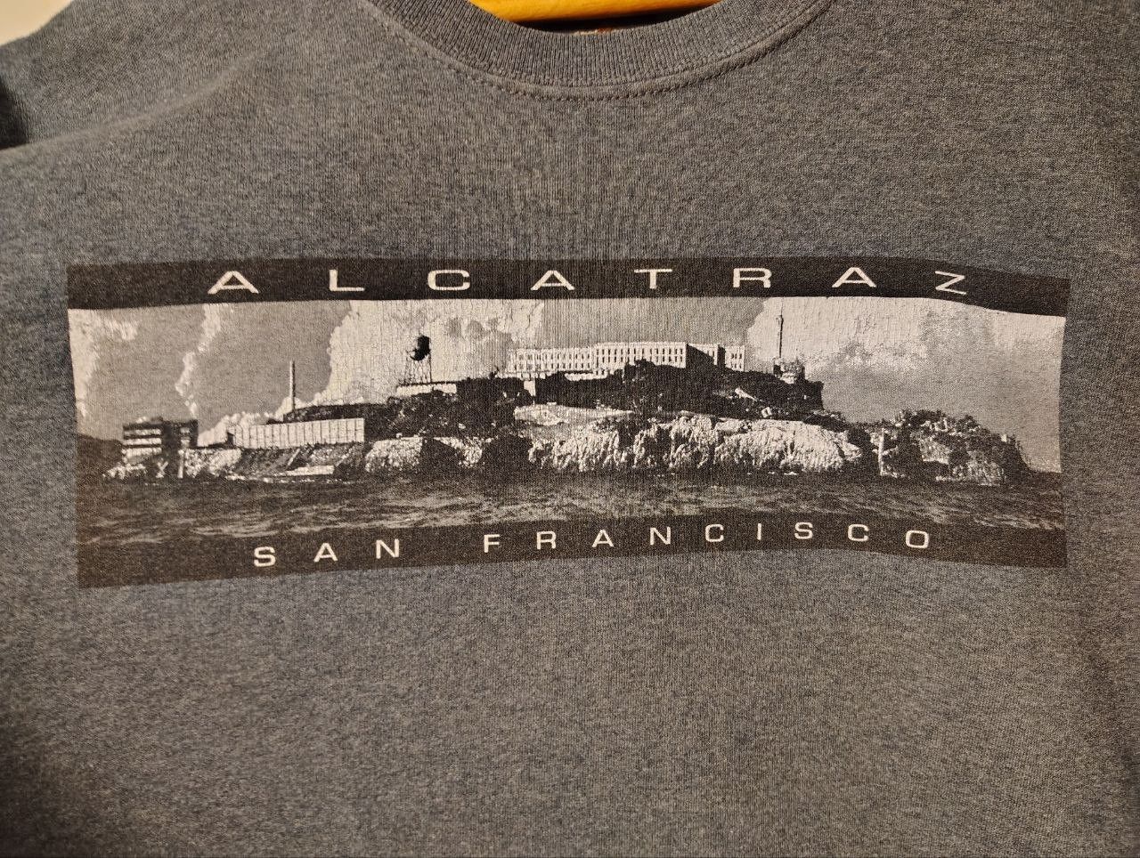 Other Vintage Alcatraz DARK GREY T-Shirt (Fits Medium - Large) Size US L / EU 52-54 / 3 - 2 Thumbnail