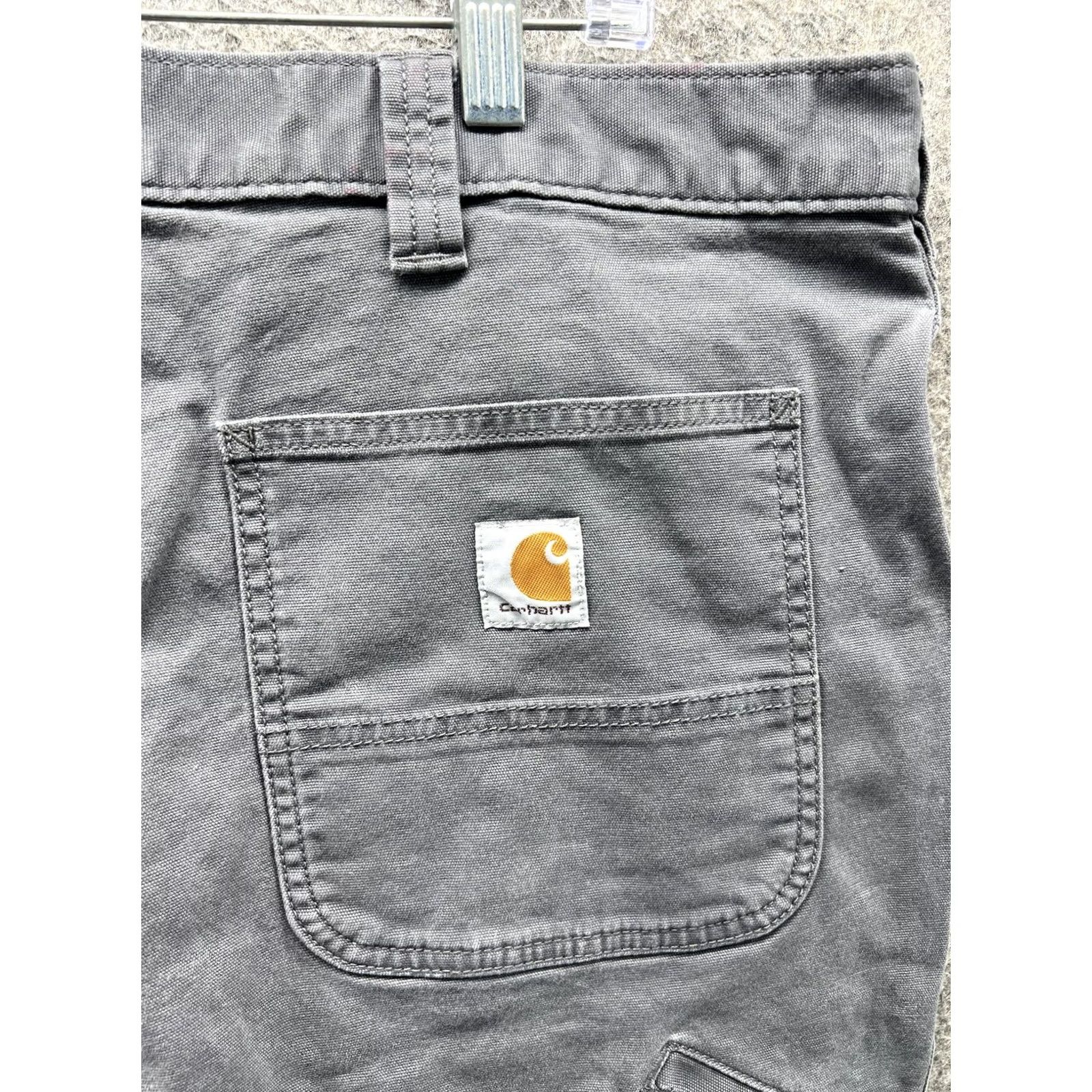 Carhartt Carhartt Pants Mens 42x32 Gray Rugged Flex Carpenter Canvas Workwear Relaxed Fit Size US 42 / EU 58 - 6 Thumbnail