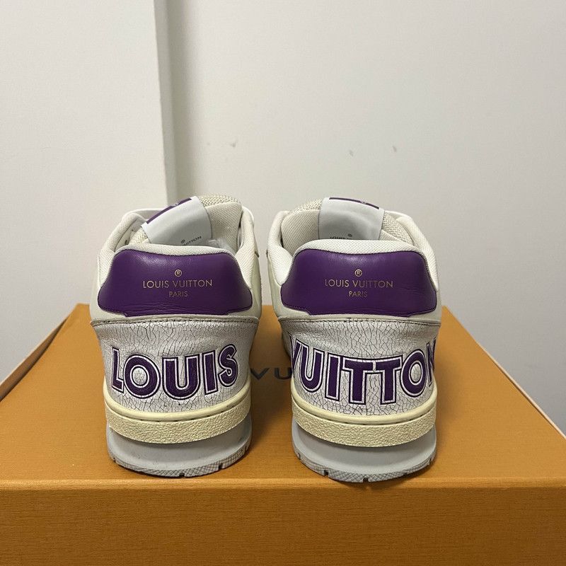 Louis Vuitton Louis Vuitton Trainer Fashion Sneakers in White and Purple Size US 9.5 / IT 39.5 - 3 Thumbnail