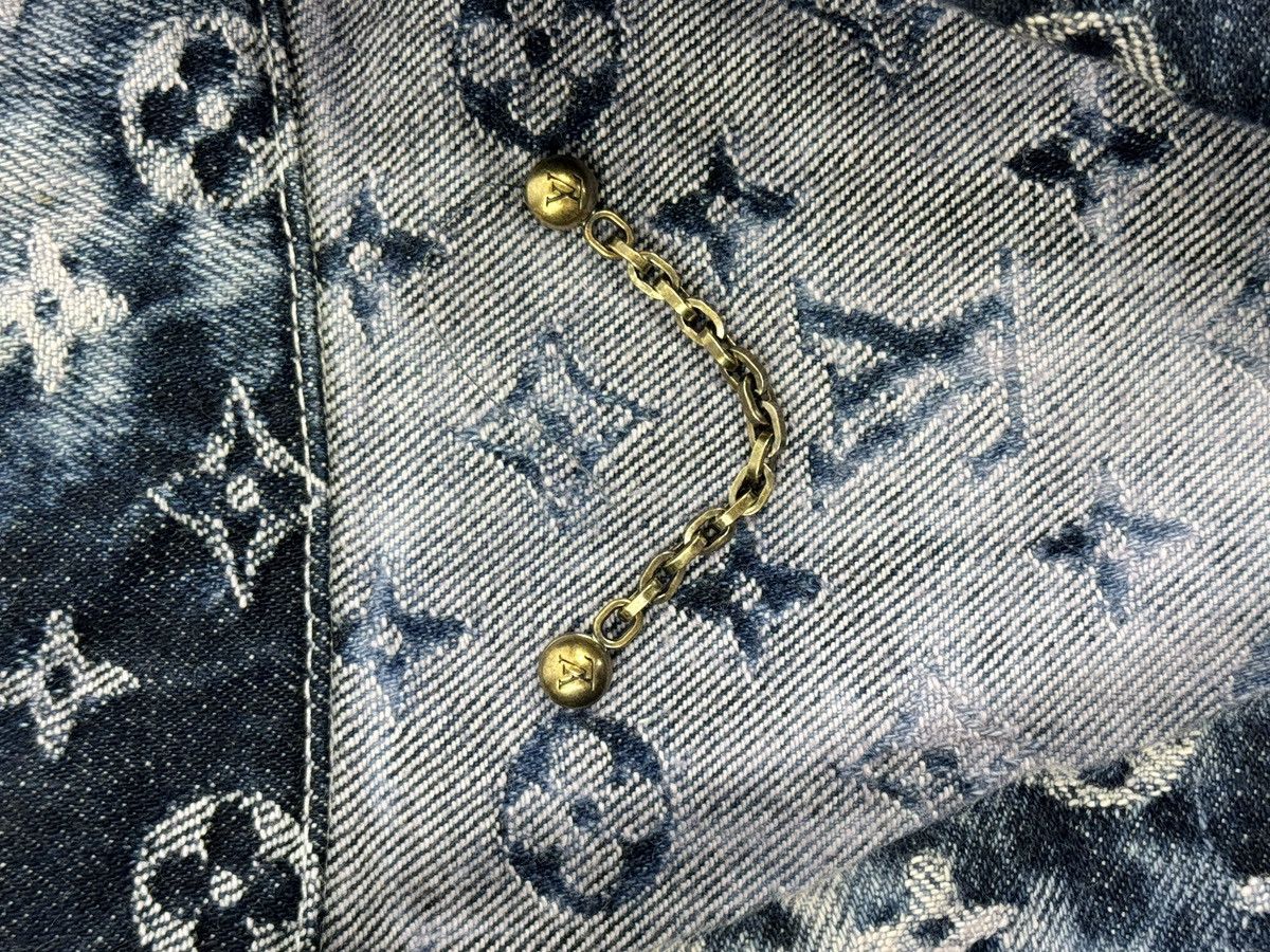 Louis Vuitton 2023 Lavender Fringed Monogram Boyhood Denim Jacket Size US M / EU 48-50 / 2 - 14 Thumbnail