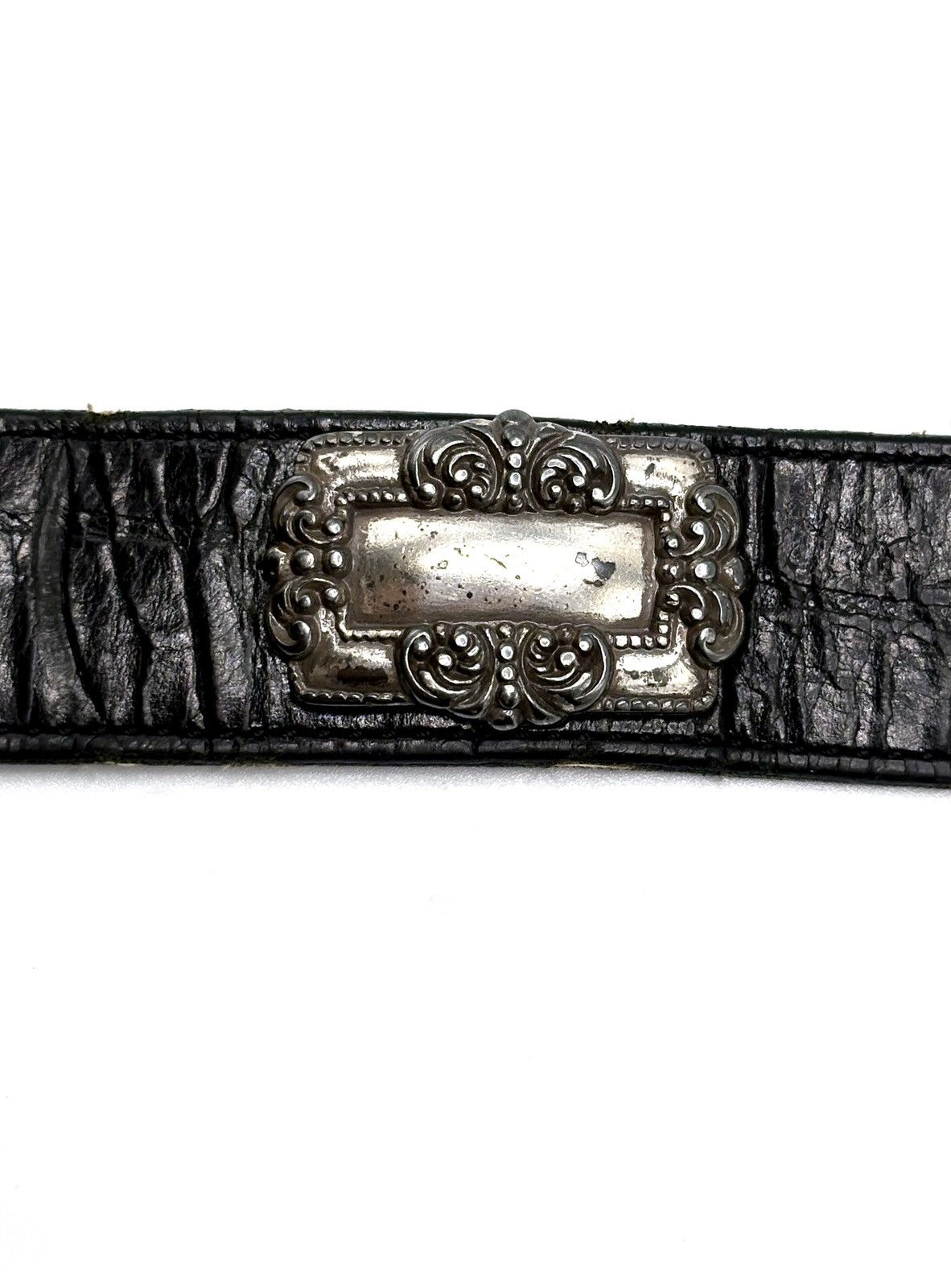 Brighton Brighton Leather Belt w/ Ornate Silver Hardware Size ONE SIZE - 11 Thumbnail
