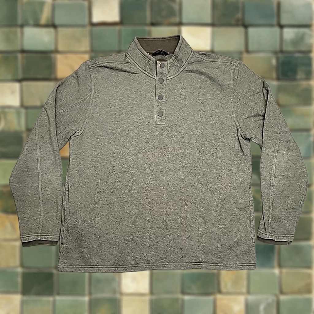 Layer 8 Vortex Pullover Mens XL Gray Snap Fleece Sweatshirt Outdoor Hunting Layer Size US XL / EU 56 / 4 - 1 Thumbnail