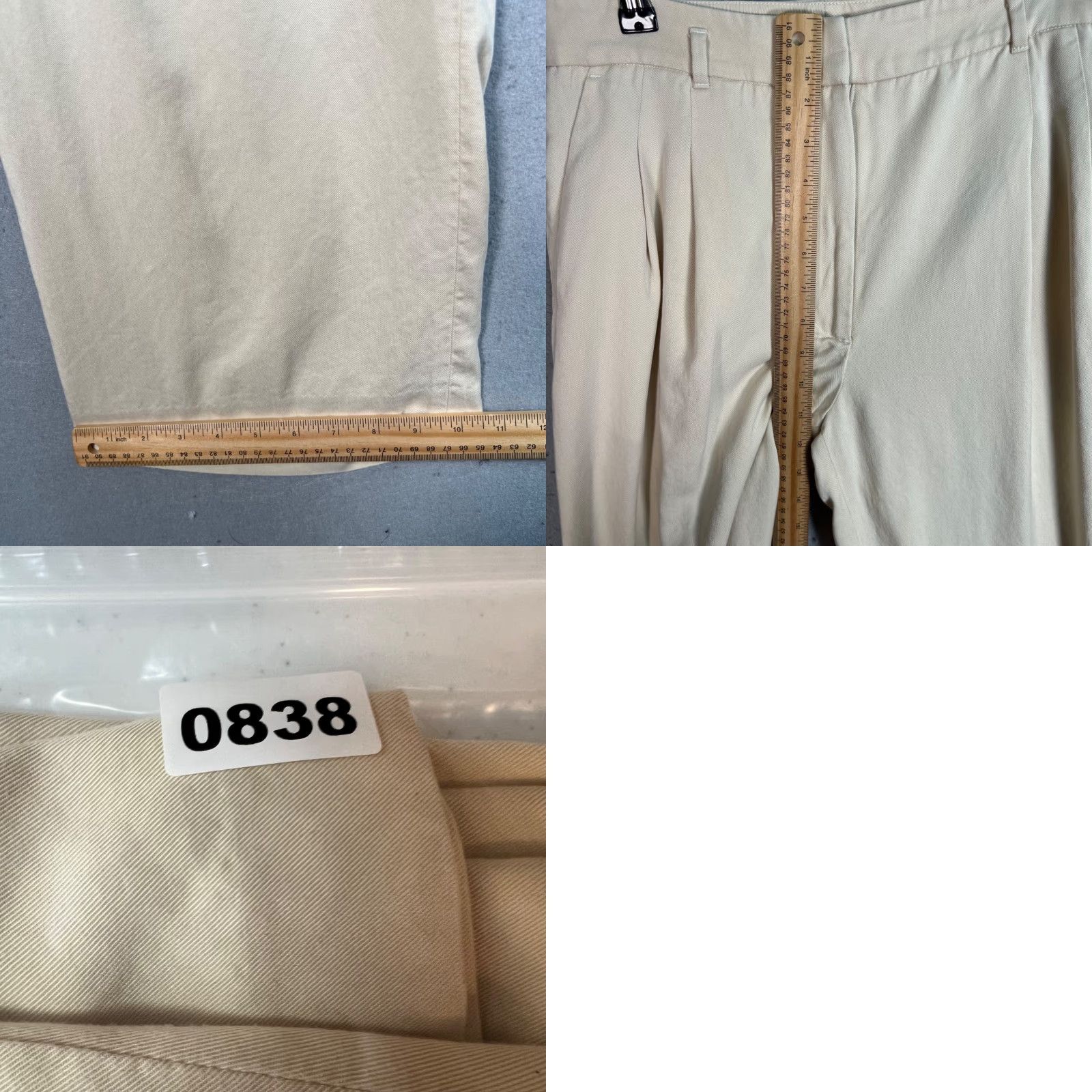 Oak + Fort Oak + Fort Womens Beige Pleated Wide-Leg Pants Size 6 Size 28" / US 6 / IT 42 - 8 Thumbnail