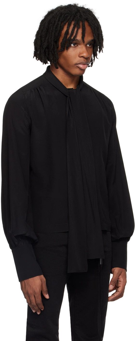 Enfants Riches Deprimes ERD FW24 Black Pussy Bow Shirt Silk XL Size US XL / EU 56 / 4 - 9 Thumbnail