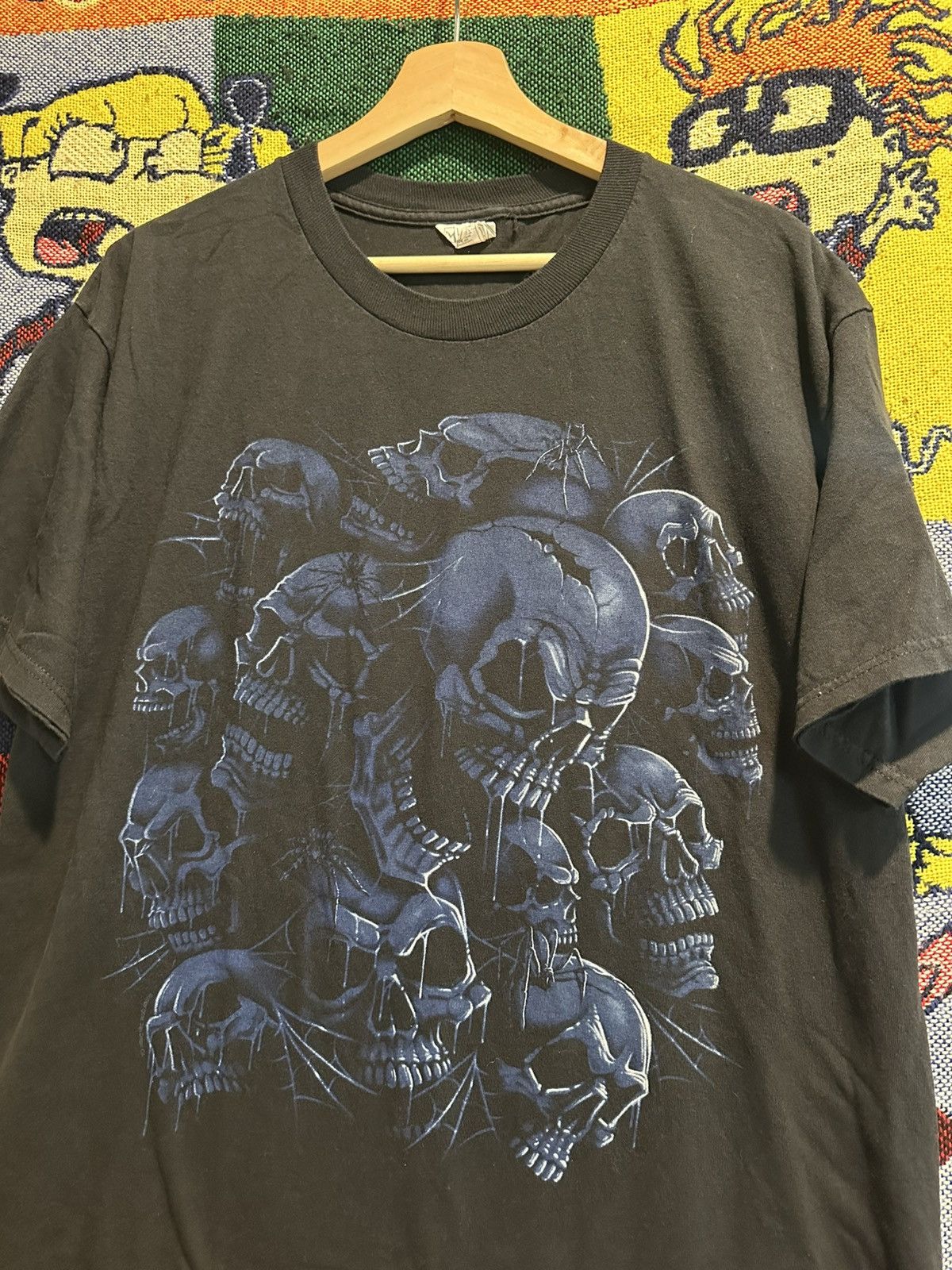 Other Vintage Y2K Crazy Skulls Tee Size US L / EU 52-54 / 3 - 2 Thumbnail