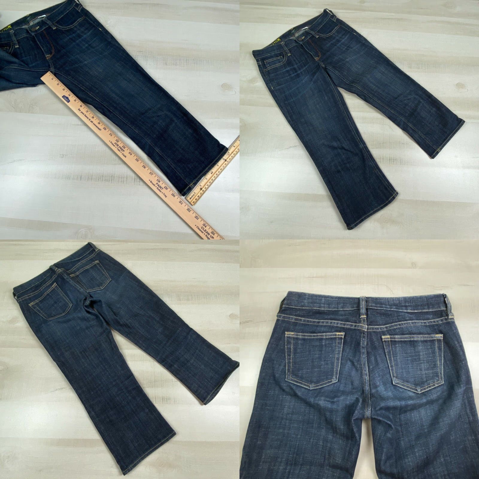 J.Crew J Crew Womens Cropped Jeans 26 Matchstick Dark Wash Denim Crop Low Rise Stretch Size 26" / US 2 / IT 38 - 8 Thumbnail
