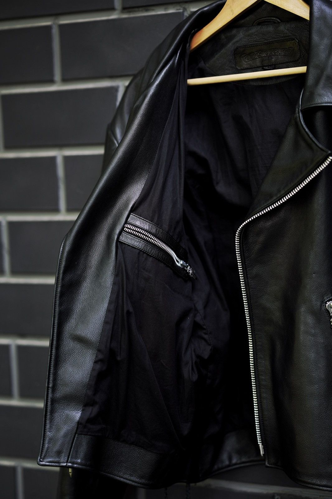 Chrome Hearts Chrome Hearts Leather Filigree Cross Motorcycle Jacket Size US XL / EU 56 / 4 - 7 Thumbnail