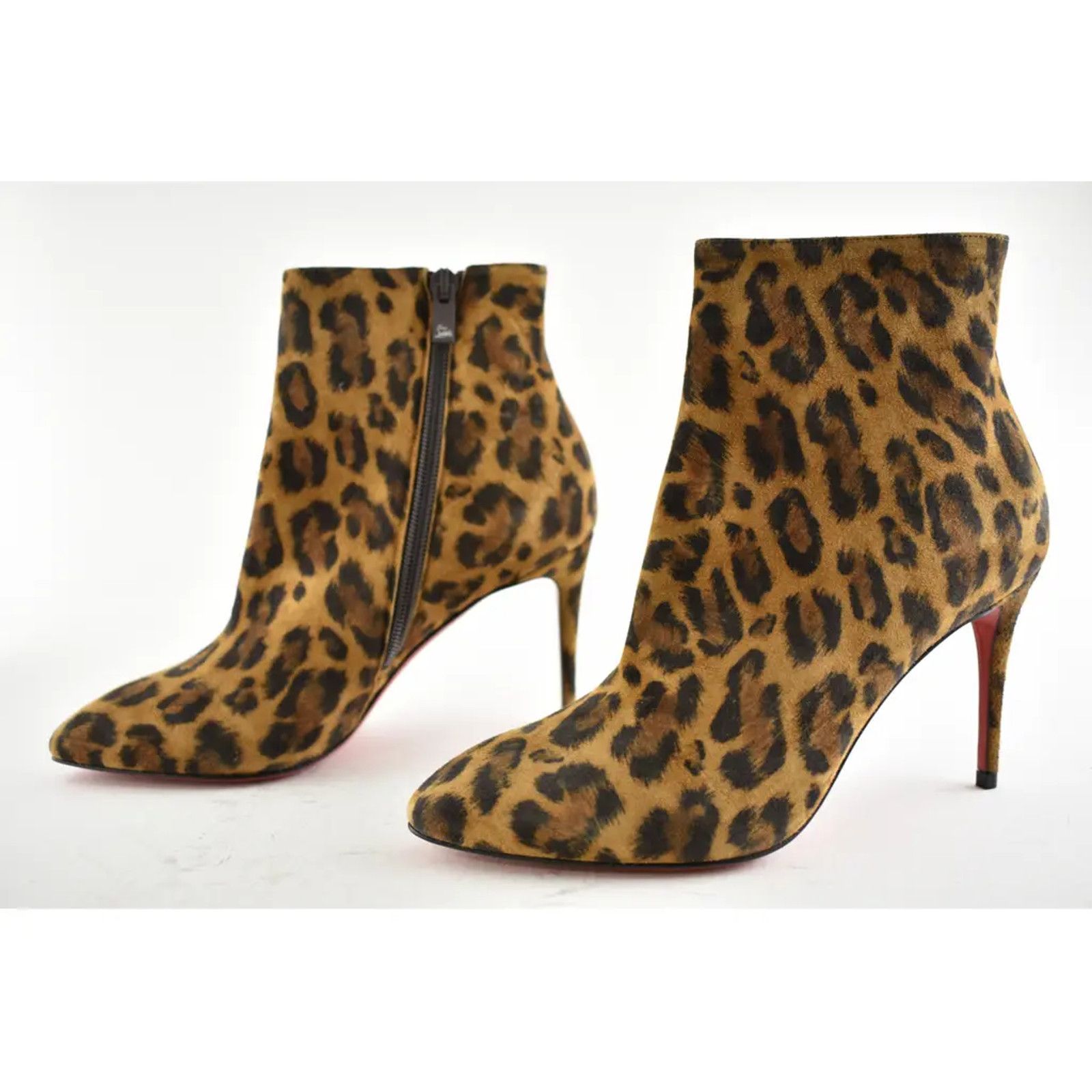 Christian Louboutin Christian Louboutin Eloise Booty 85 Black Brown Leopard Size US 6 / IT 36 - 8 Thumbnail