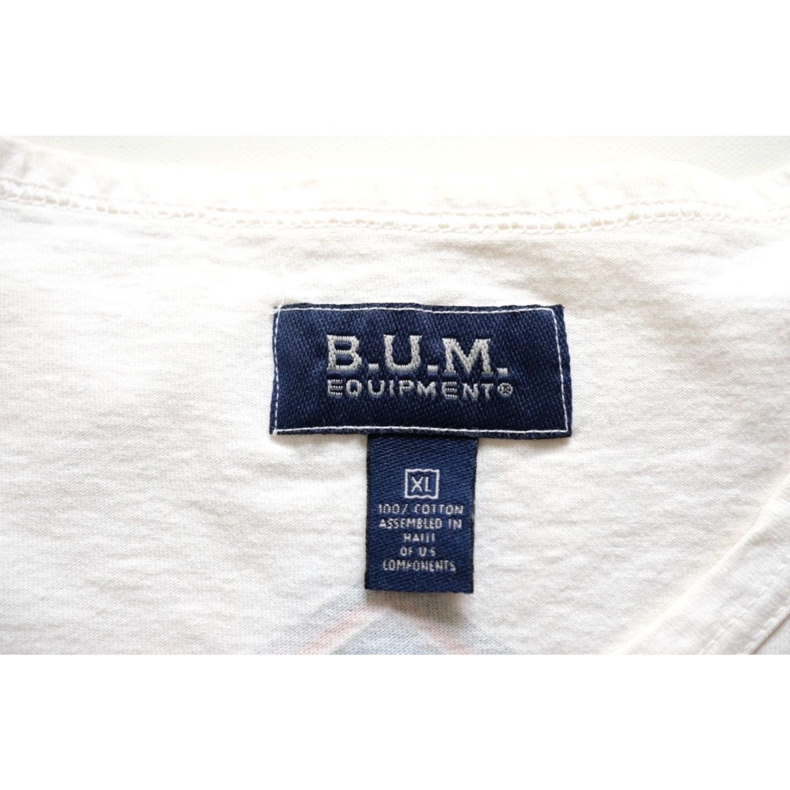 Vintage VINTAGE B.U.M. Equipment T-Shirt 90s Surf USA Made Tank Top Graphic Tee White XL Mens 100% Cotton Size US XL / EU 56 / 4 - 5 Thumbnail