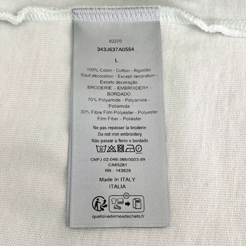 Dior Dior Logo letter embroidery round neck light green cotton s Size US L / EU 52-54 / 3 - 7 Thumbnail
