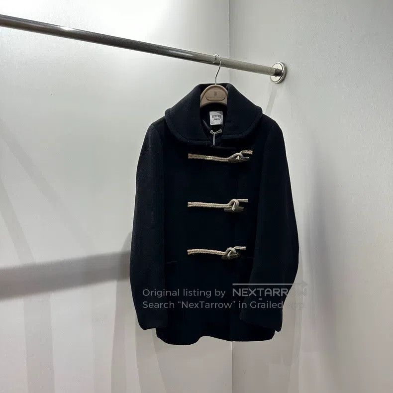 Hermes Hermes Horn button wool coat Size XXS / US 00 / IT 34 - 1 Thumbnail