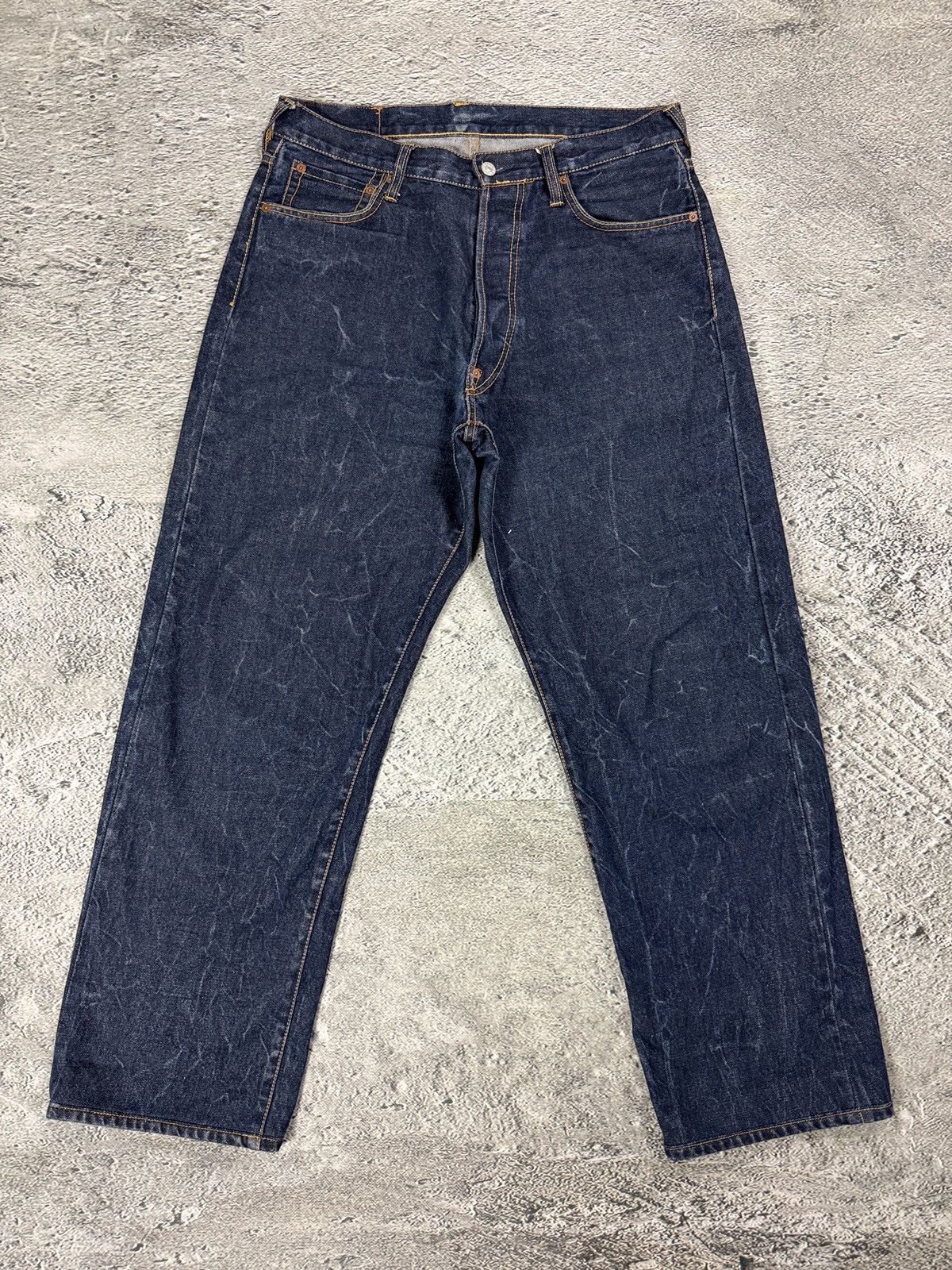 Evisu Evisu jeans big logo seagull selvedge denim Y2K navy blue Size US 34 / EU 50 - 5 Thumbnail