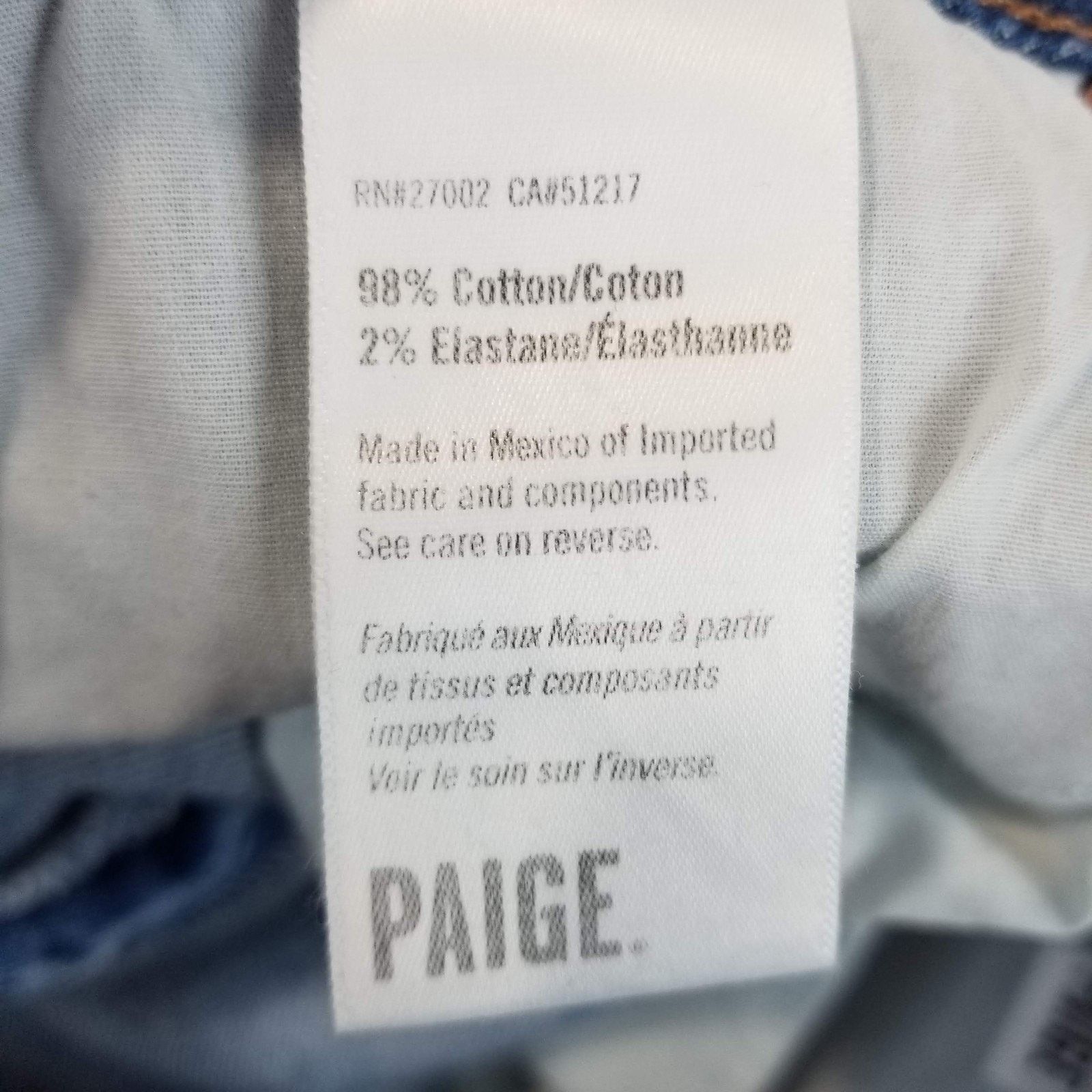 Paige Paige Stevie Jeans 33x32 Blue Heritage Raw Hem Heroes NWT Size 33" - 6 Thumbnail