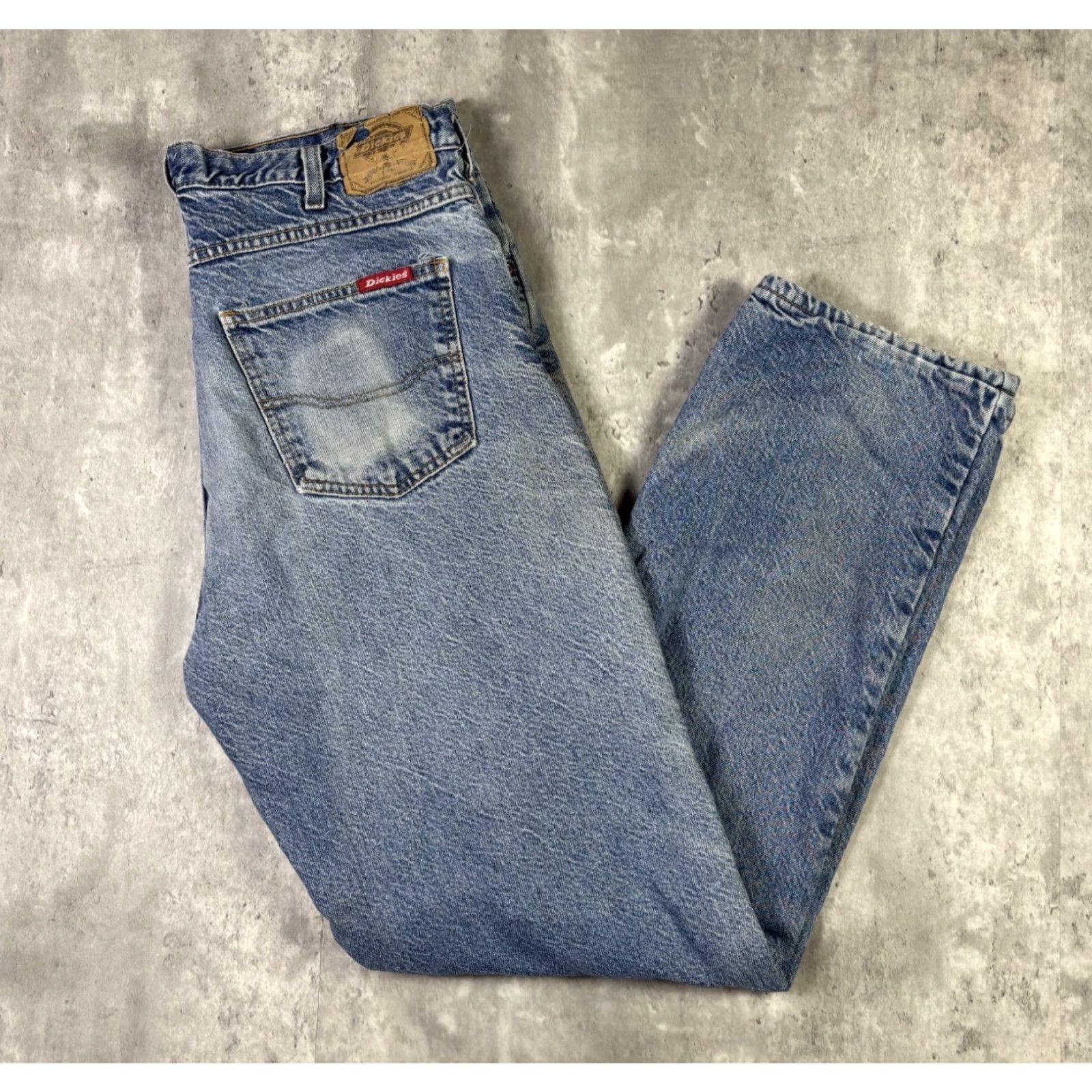 Dickies VINTAGE Dickies Jeans Light Wash 90s Flannel Lined 36x33 Men Cotton Relaxed Straight Blue 90s Theme Size US 36 / EU 52 - 2 Thumbnail