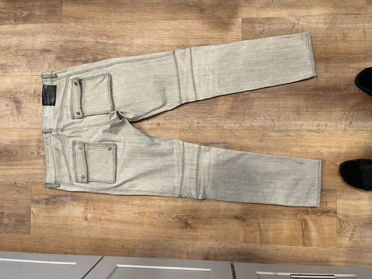 Ralph Lauren Ralph Lauren Black Label cargo moto zipper denim 36x34 Size US 36 / EU 52 - 4 Thumbnail