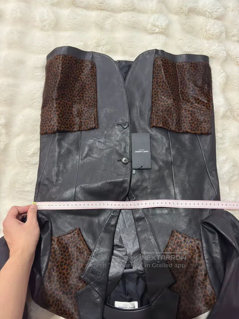 Saint Laurent Paris Saint Laurent Paris Leopard Print Men's Leather Jacket Size US S / EU 44-46 / 1 - 9 Thumbnail