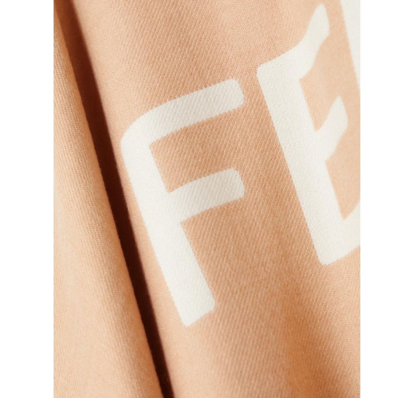 Fendi logo intarsia fringed wool poncho cape wrap Size ONE SIZE - 4 Thumbnail