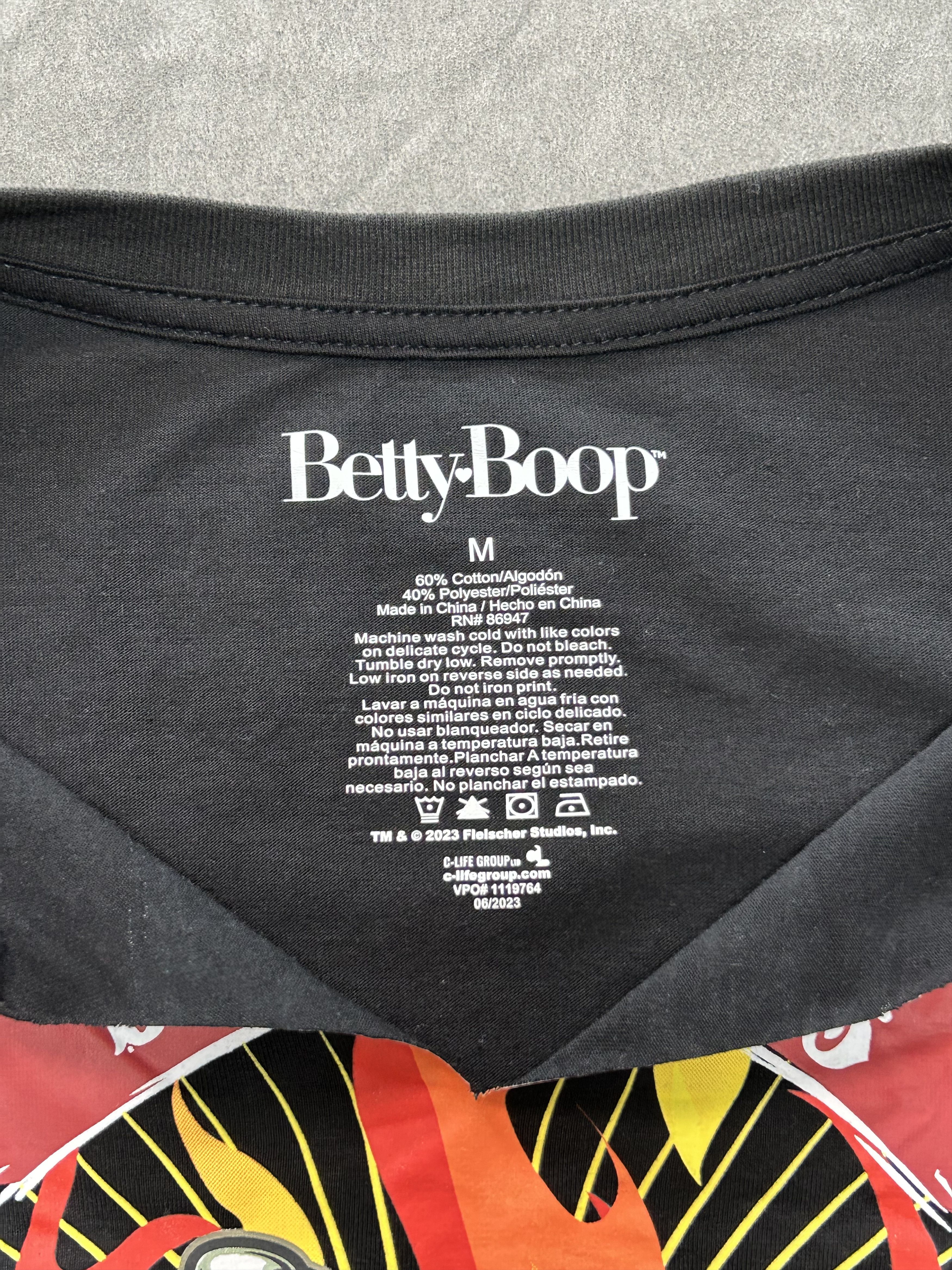 Japanese Brand Deadstock Betty Boop Motorcycle Print Black T-Shirt Medium Size M / US 6-8 / IT 42-44 - 2 Thumbnail