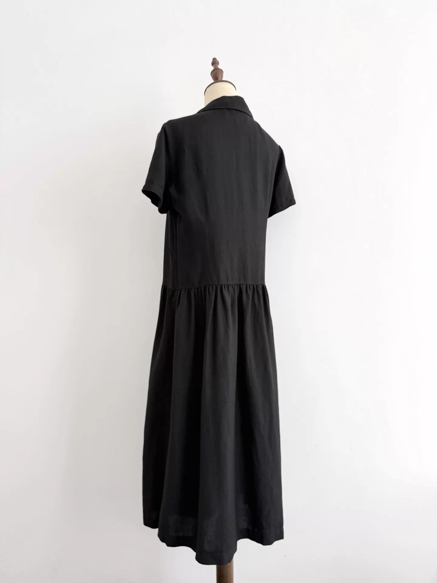 Comme des Garcons Comme des Garçons Silk-Linen Blend Round Side Zip Dress Size M / US 6-8 / IT 42-44 - 4 Thumbnail