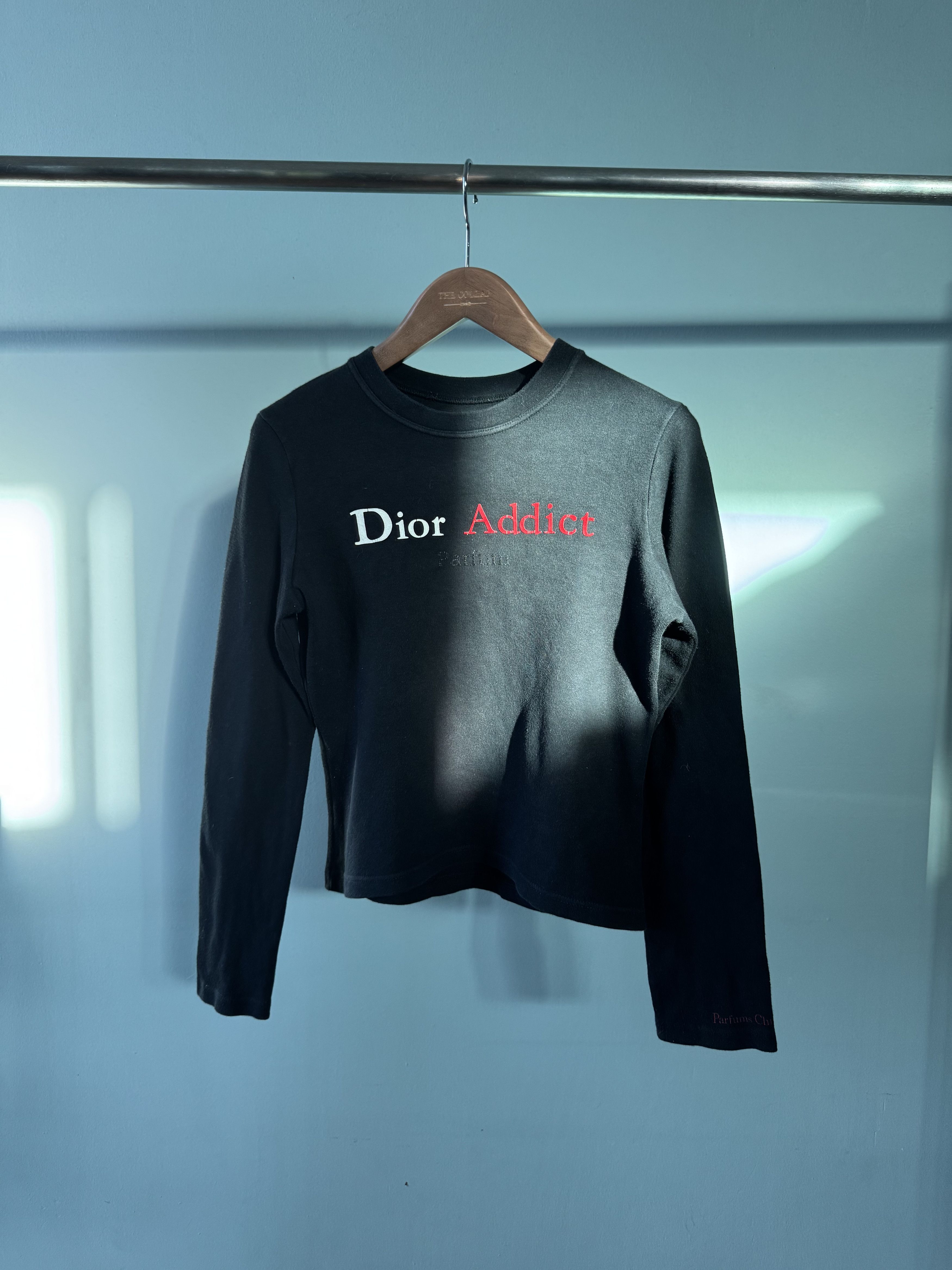Christian Dior Monsieur Christian Dior " Dior Addict Parfum " Long Sleeve T Shirt Size M / US 6-8 / IT 42-44 - 3 Thumbnail