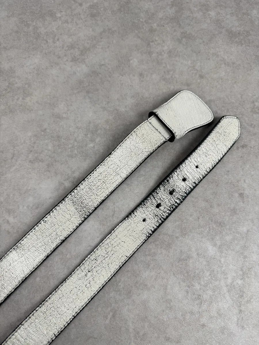 Maison Margiela 2012 Maison Margiela H&M White Painted Leather Belt Size ONE SIZE - 5 Thumbnail