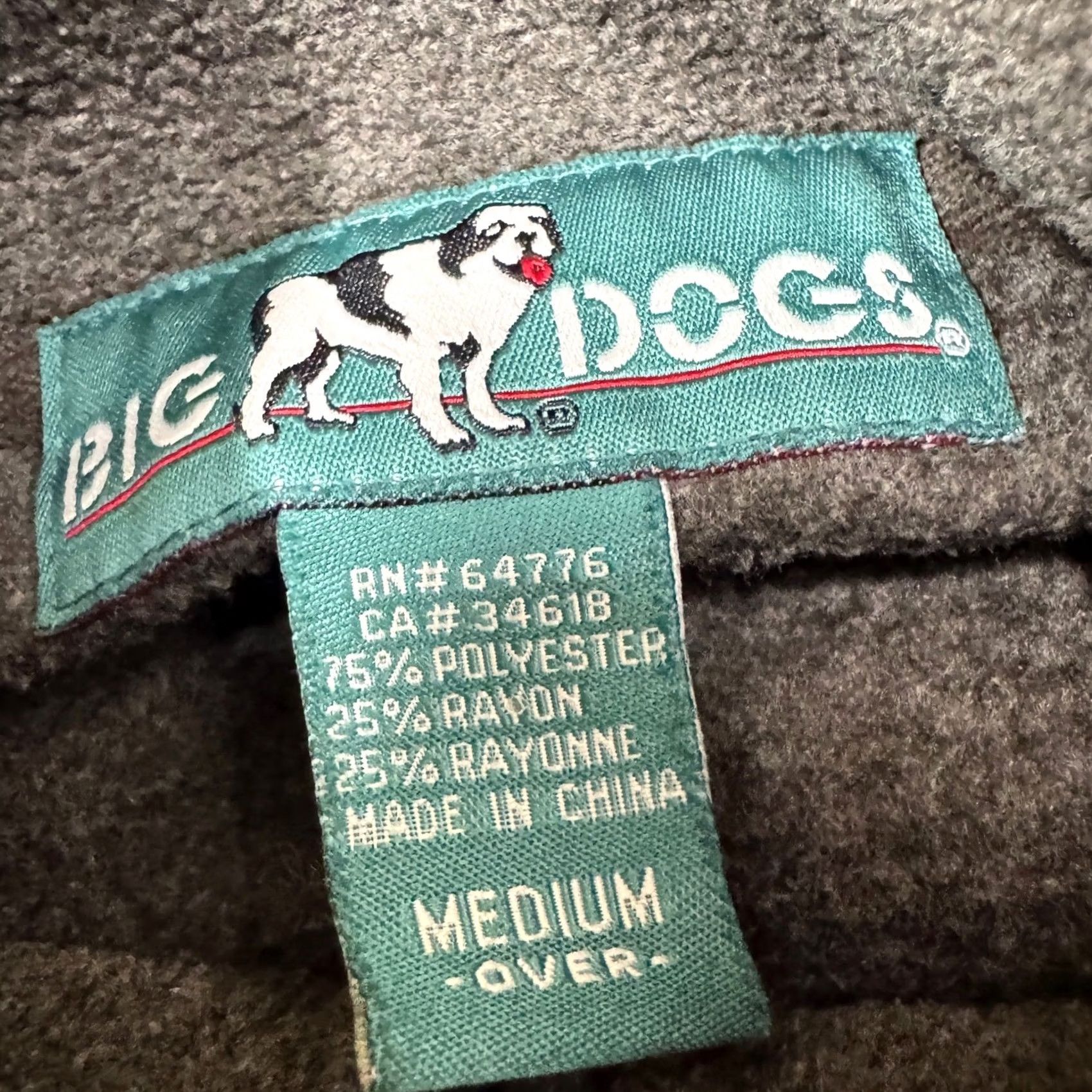 Big Dogs VINTAGE Big Dogs Jacket Men Medium Cotton Blend Fleece 1/4 Zip Up Stained Gray Size US M / EU 48-50 / 2 - 3 Thumbnail