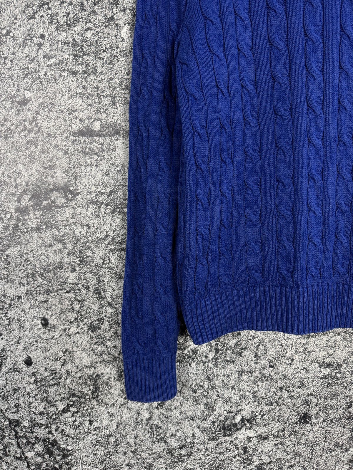 Polo Ralph Lauren Polo Ralph Lauren Cable Knit Sweater Pullover Blue Size M Size US M / EU 48-50 / 2 - 14 Thumbnail