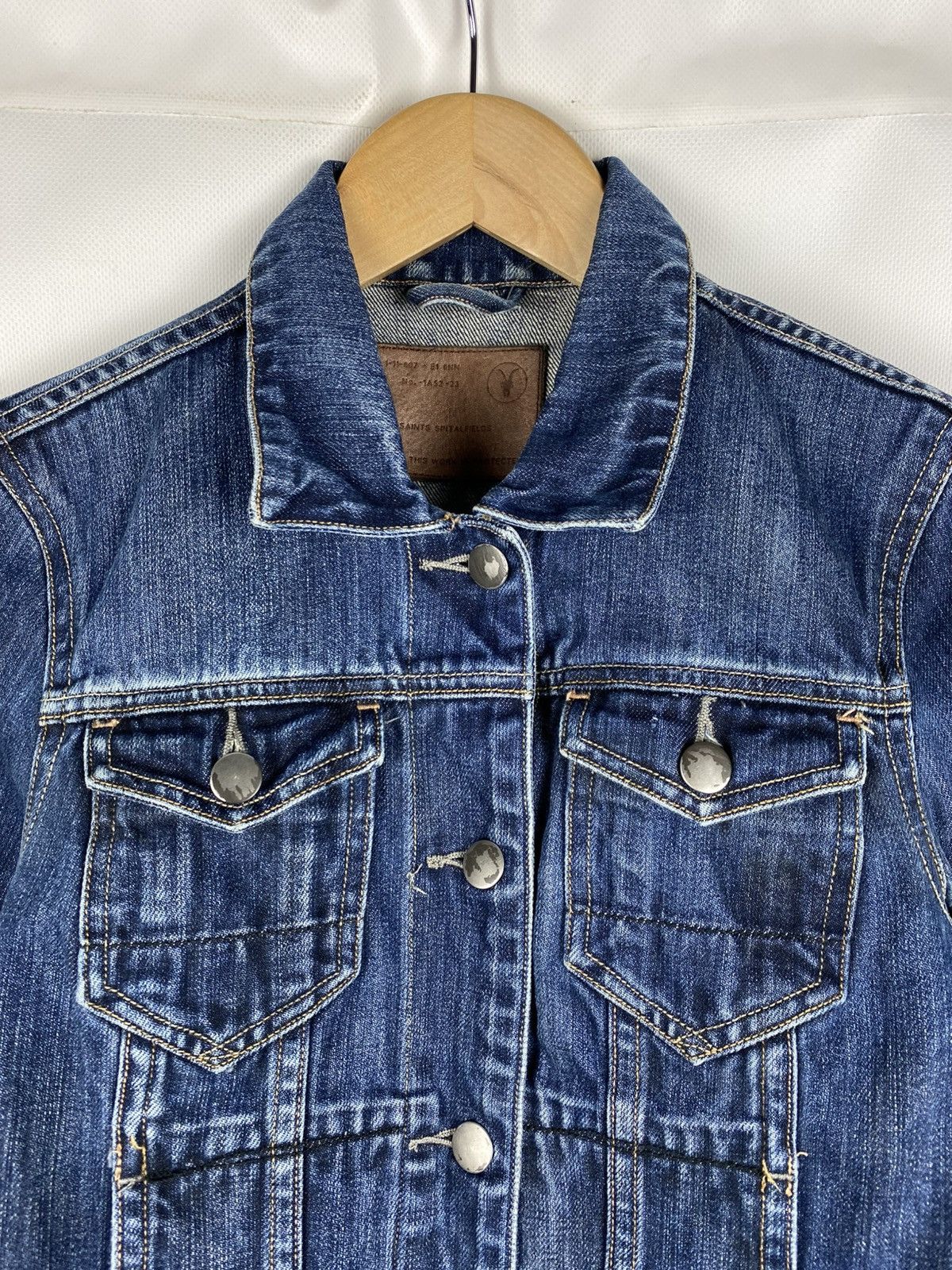 Allsaints × Japanese Brand Allsaints WMNS Easy Trucker ladies selvedge denim jacket Size M / US 6-8 / IT 42-44 - 8 Thumbnail
