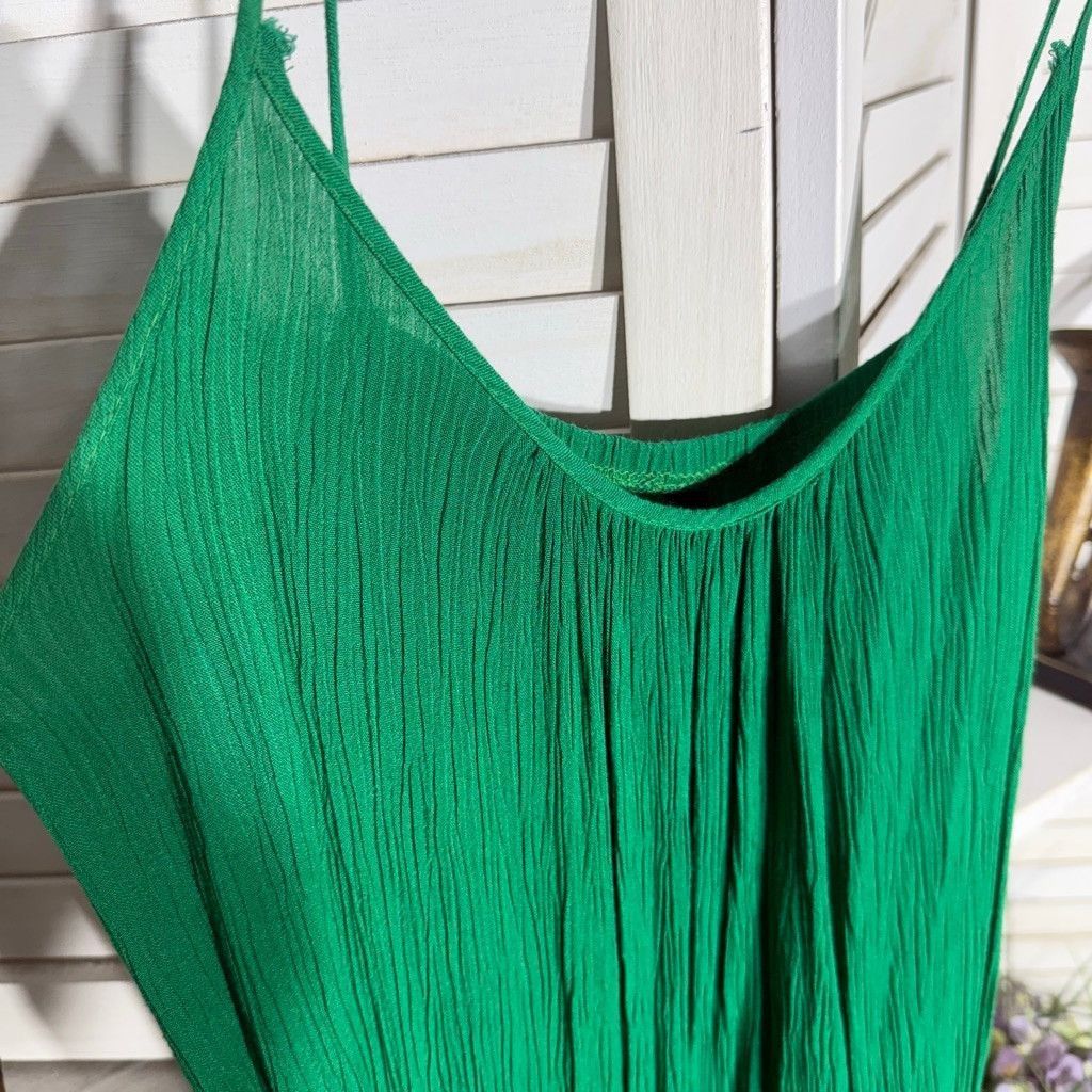 Y2K Green Boho Jumpsuit Pull On Style Wide Legs Overalls M, Women's (Size 27) — image 5 of 6