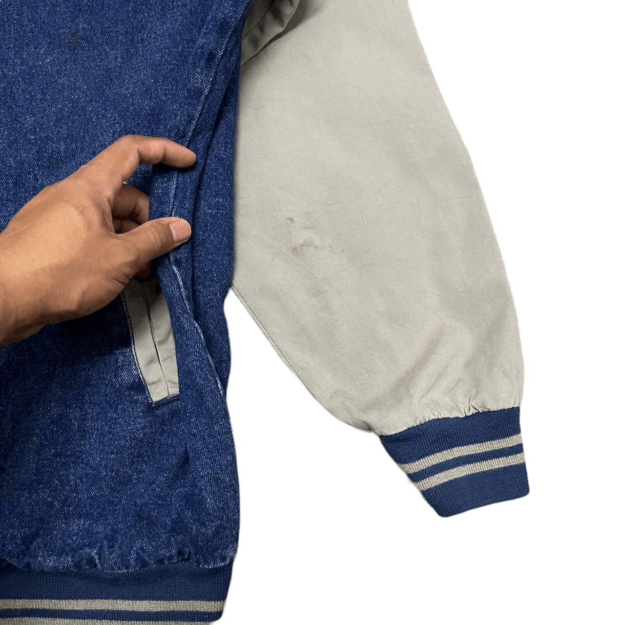 Vintage Vintage Luna Pier Dog Embroidery Denim Varsity Jacket Size US XL / EU 56 / 4 - 7 Thumbnail