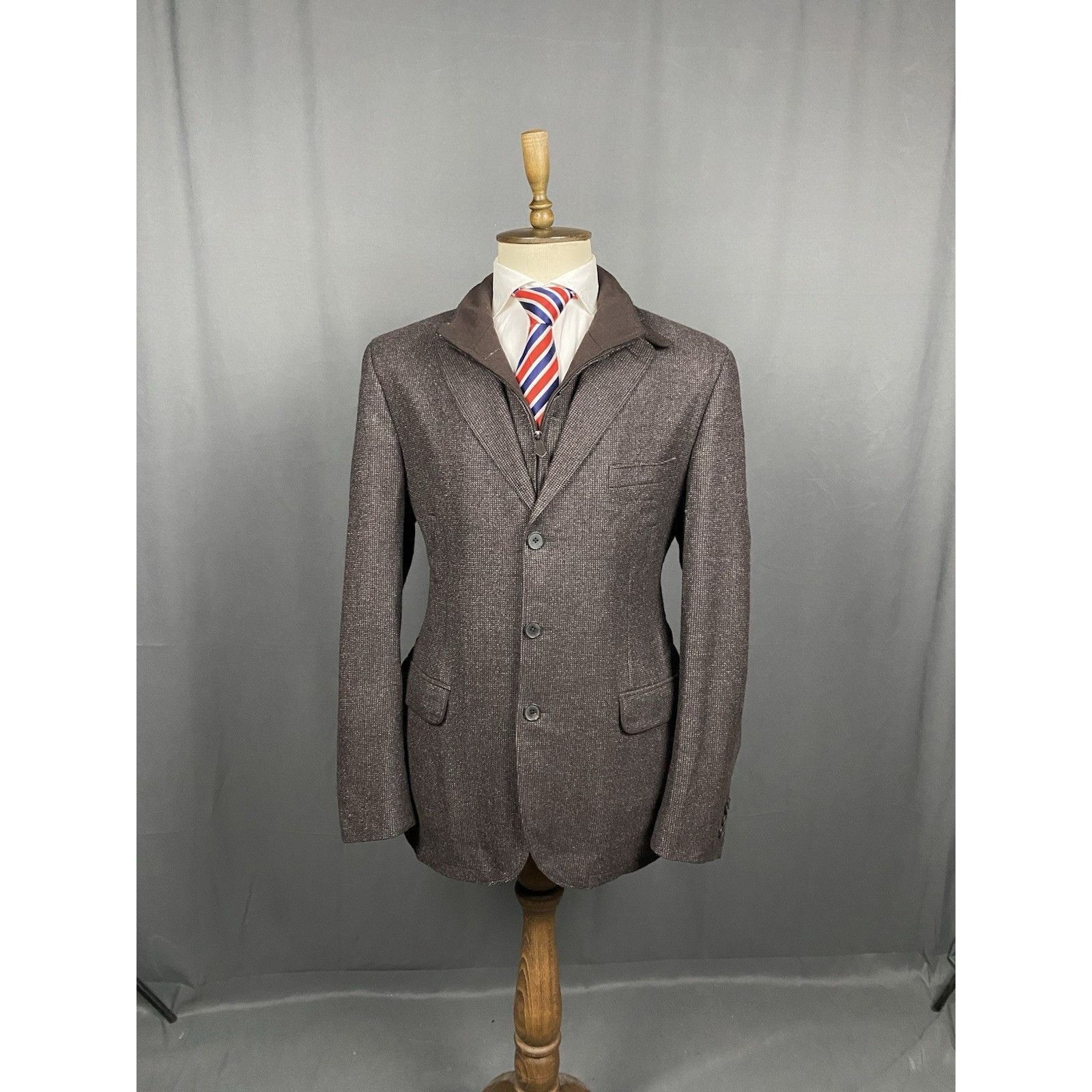 Balmain Balmain Men's Brown Lined Sportccoat Blazer Jacket Size 54 Size 54R - 3 Thumbnail
