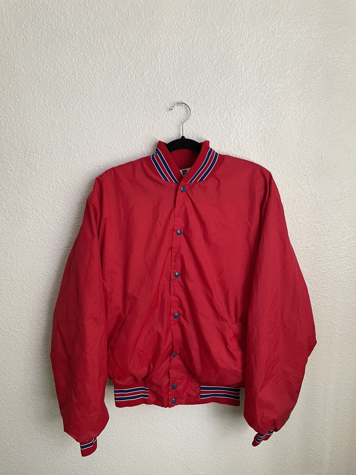 Rennoc Vintage 80s Made In USA Nylon Varsity Jacket Size Large Size US L / EU 52-54 / 3 - 1 Thumbnail