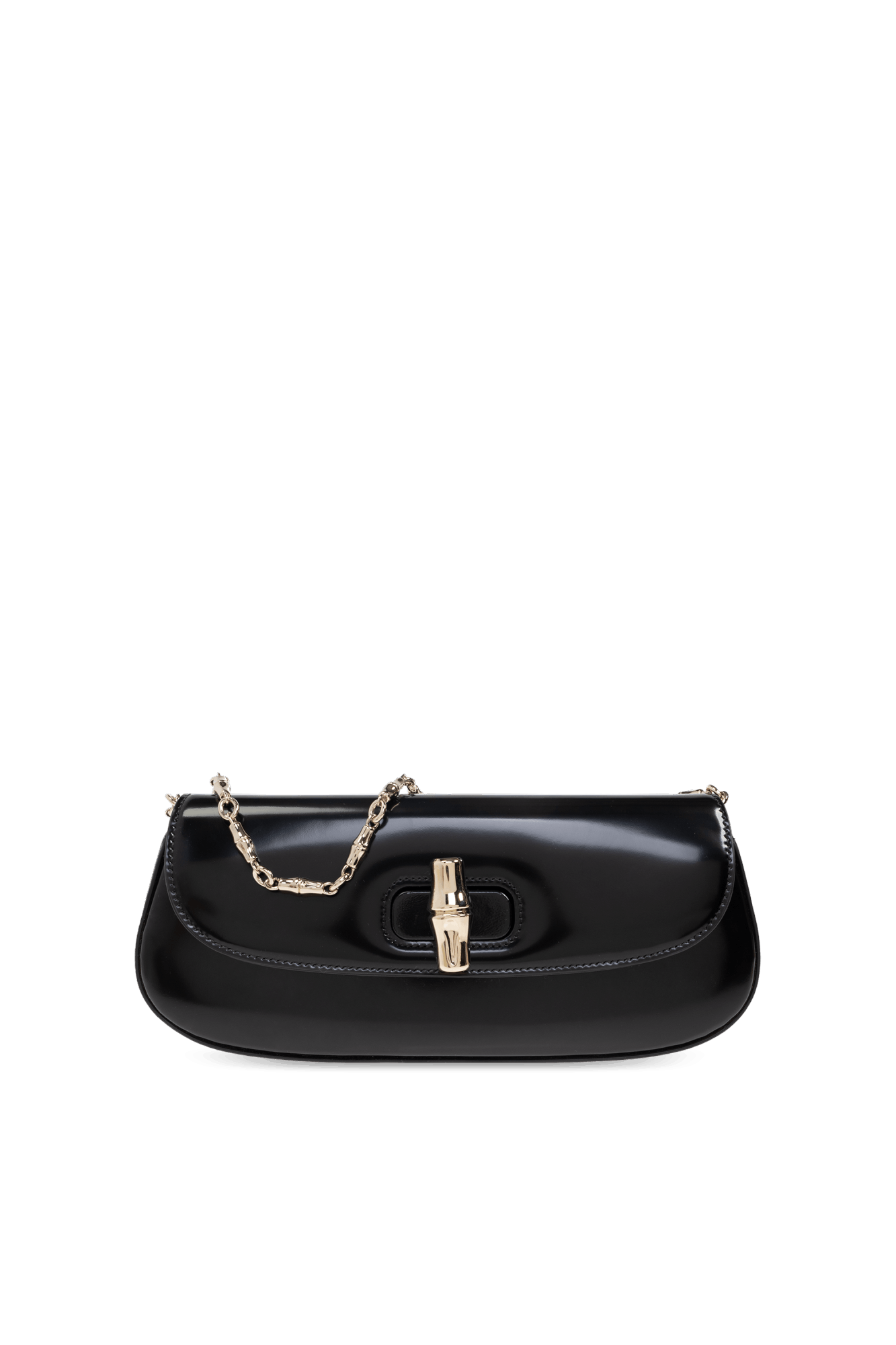 Gucci o1la5ras0526 Size: OS / Bamboo Night Clutch in Black Size ONE SIZE - 1 Thumbnail