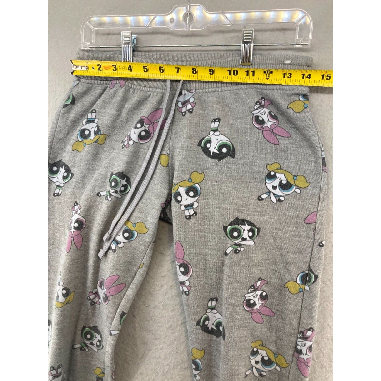 Vintage Powerpuff Girls Sweatpants Womens Small Gray Bubbles Buttercup Blossom Size 28" / US 6 / IT 42 - 2 Thumbnail