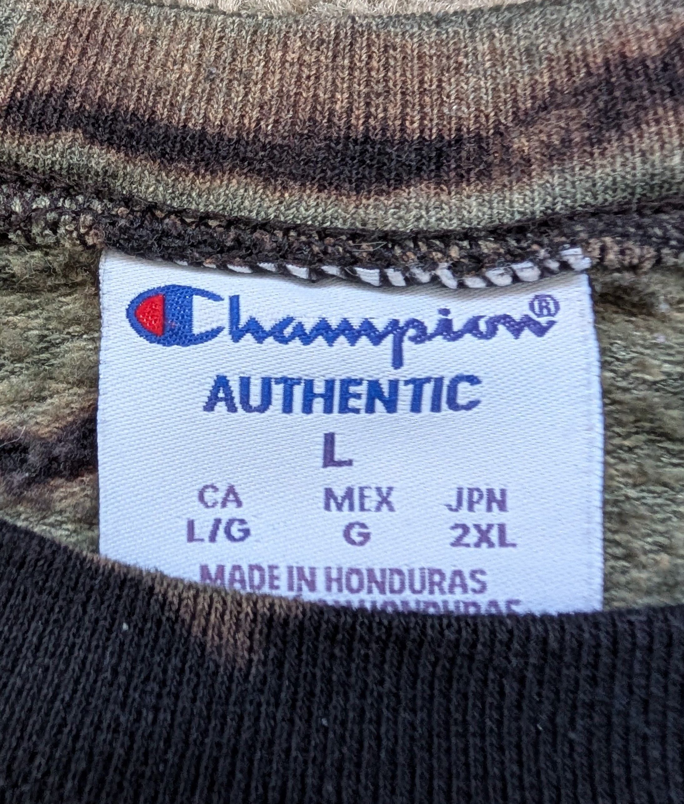 Champion Y2K Champion Tye Dye Green/Black Sweatshirt (L) Size US L / EU 52-54 / 3 - 2 Thumbnail
