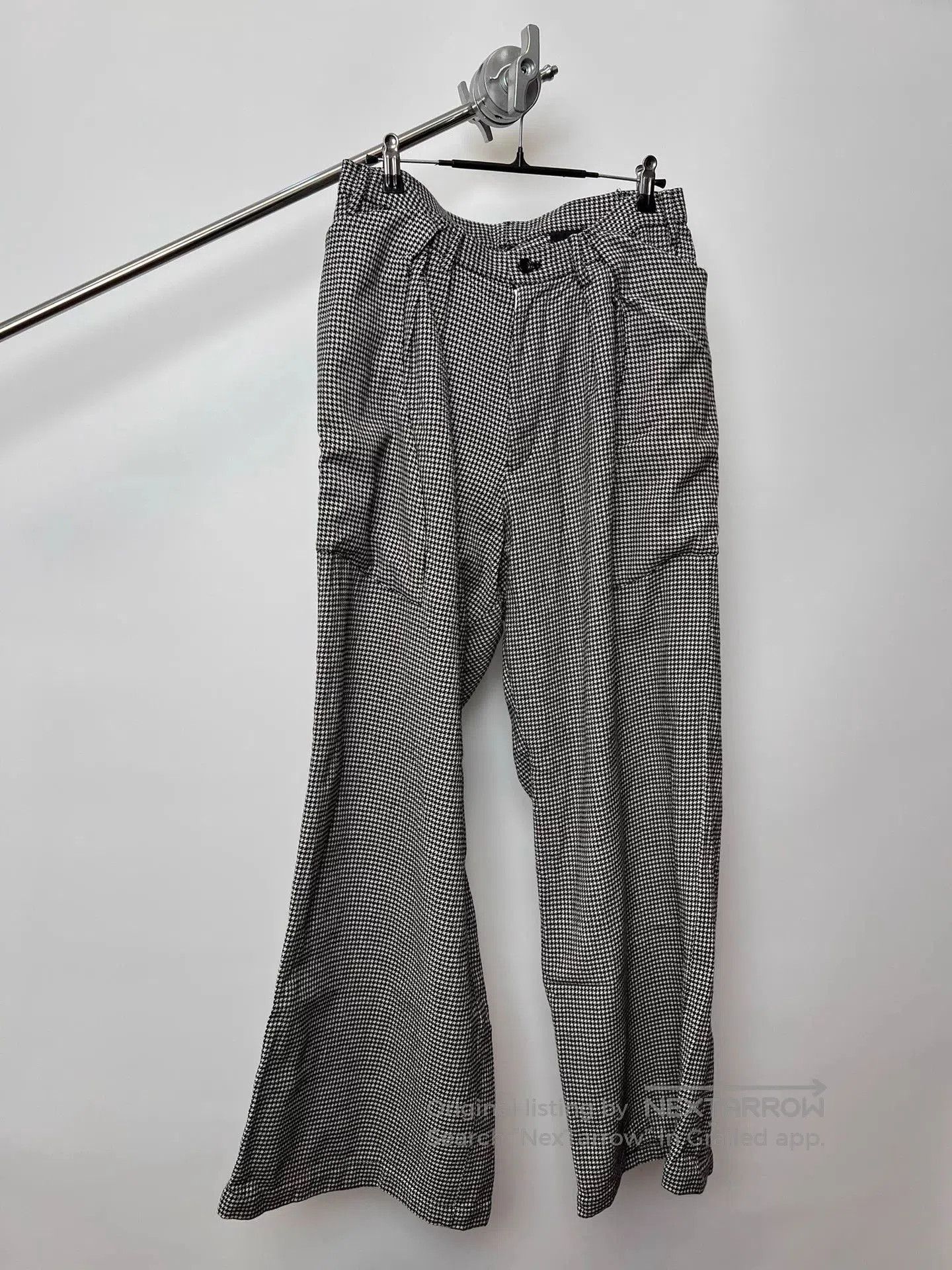Sulvam Multi Checkered Casual Wide-Leg Pants Size 32. Size US 32 / EU 48 - 2 Thumbnail