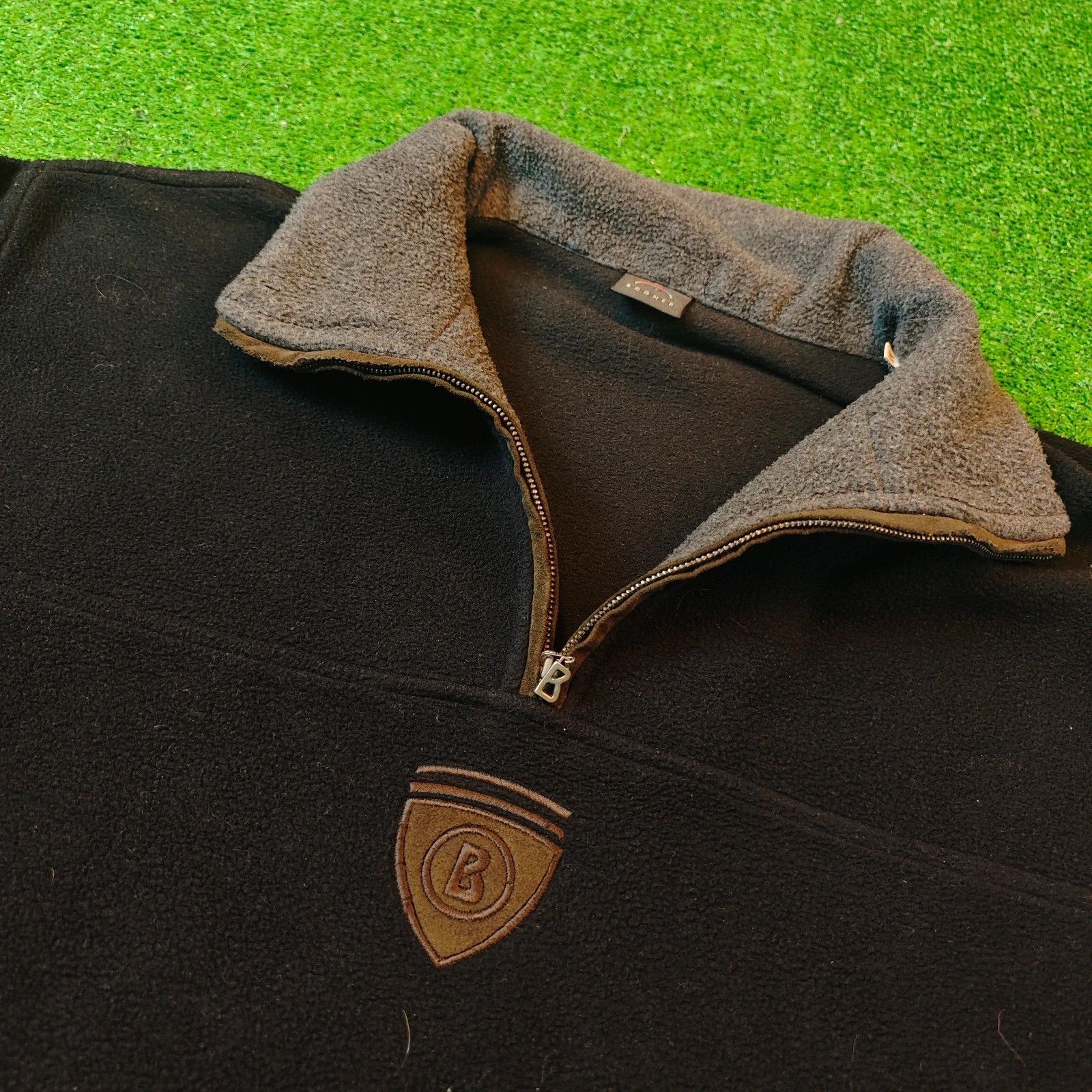 Bogner Vintage Bogner Fleece Sweater Pullover Mens M/L Black 90s Size US L / EU 52-54 / 3 - 4 Thumbnail